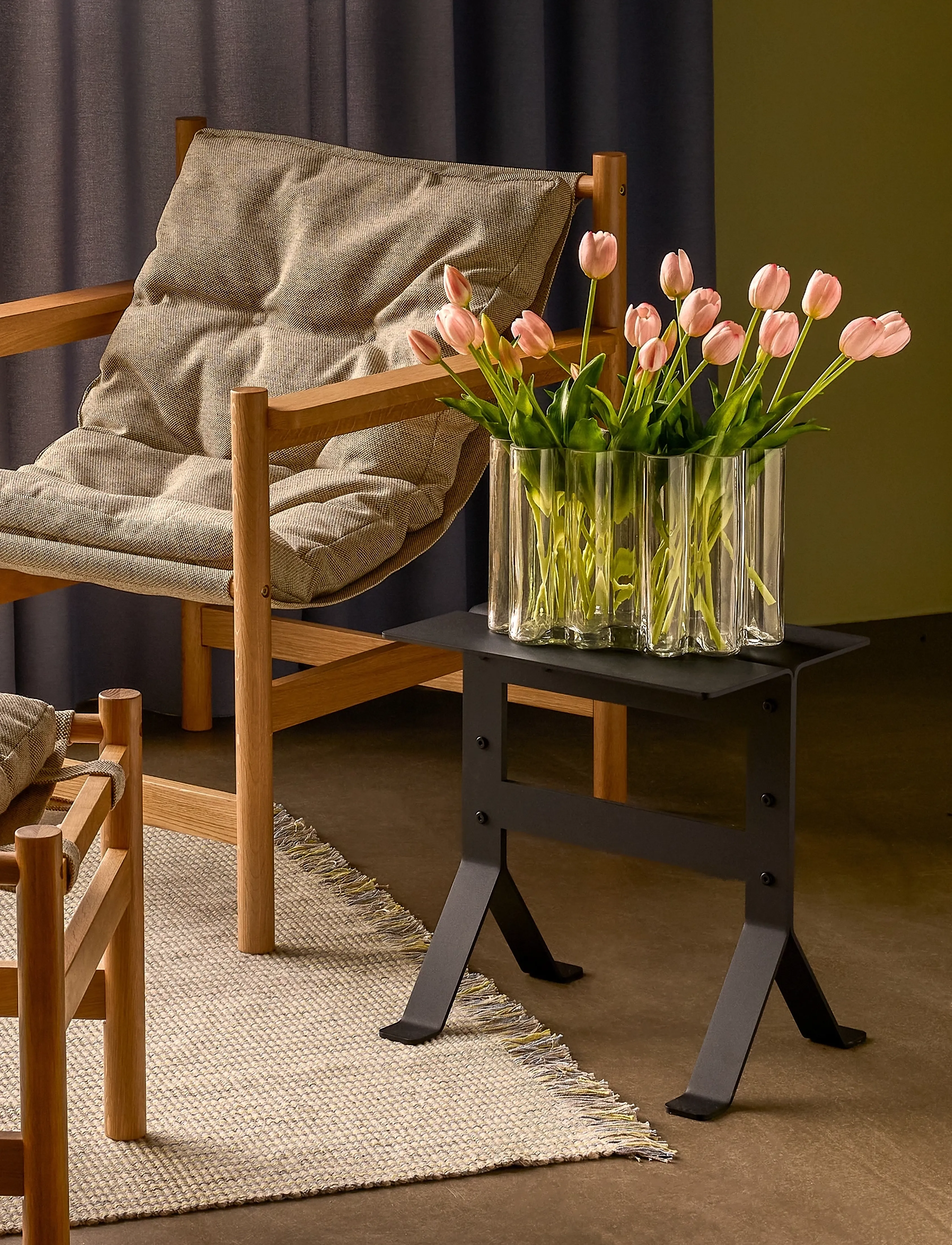 Hübsch - Heritage Armchair/Footstool Natural/Beige - lænestole - beige,natural - 4