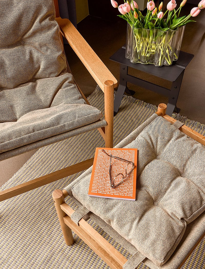 Hübsch - Heritage Armchair/Footstool Natural/Beige - lehnstühle - beige,natural - 4