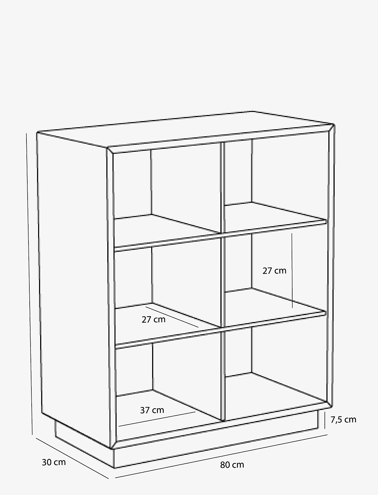 Hübsch - Disco Shelf Unit Small Natural - natural - 4