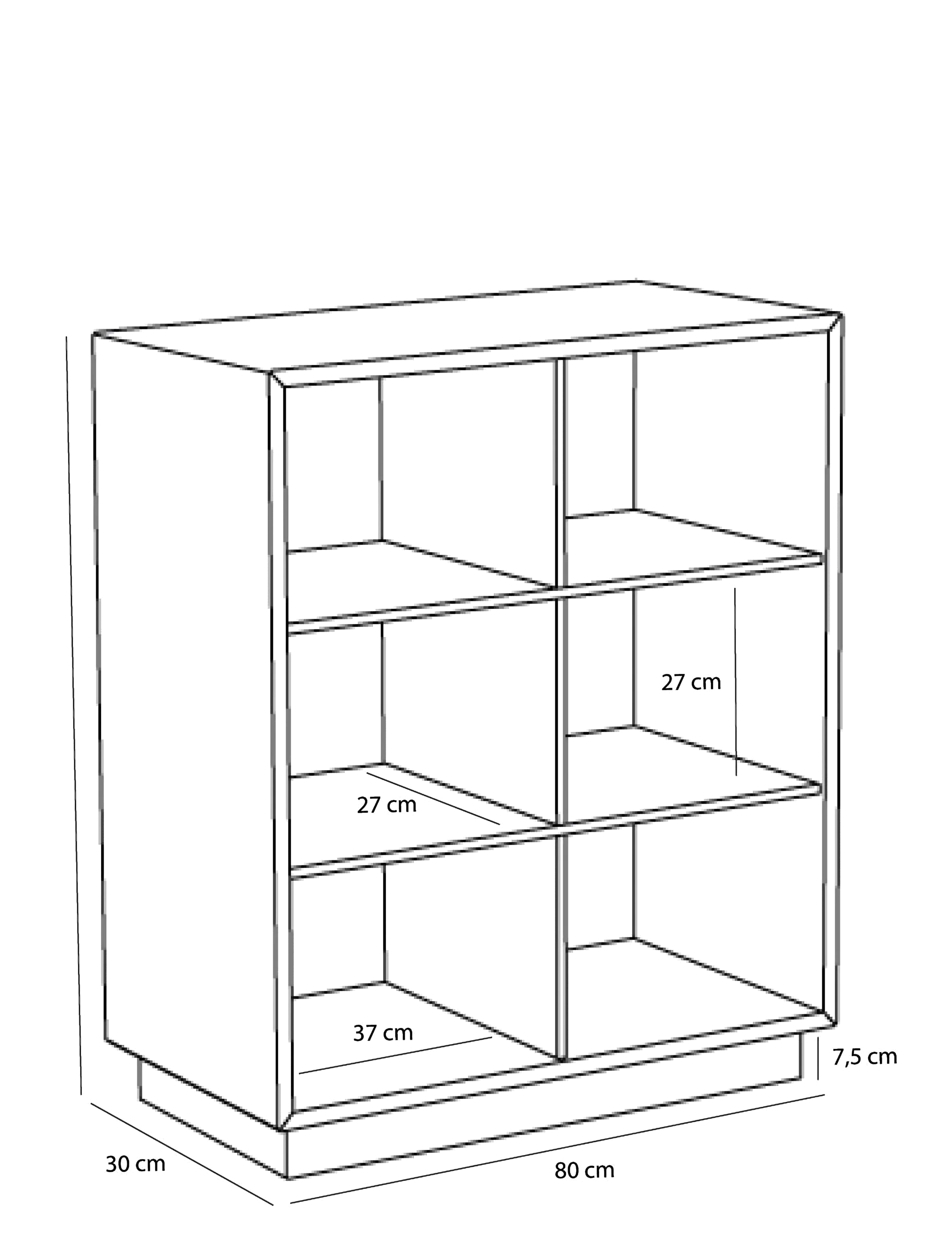 Hübsch - Disco Shelf Unit Small Natural - geymsla og hillur - natural - 4