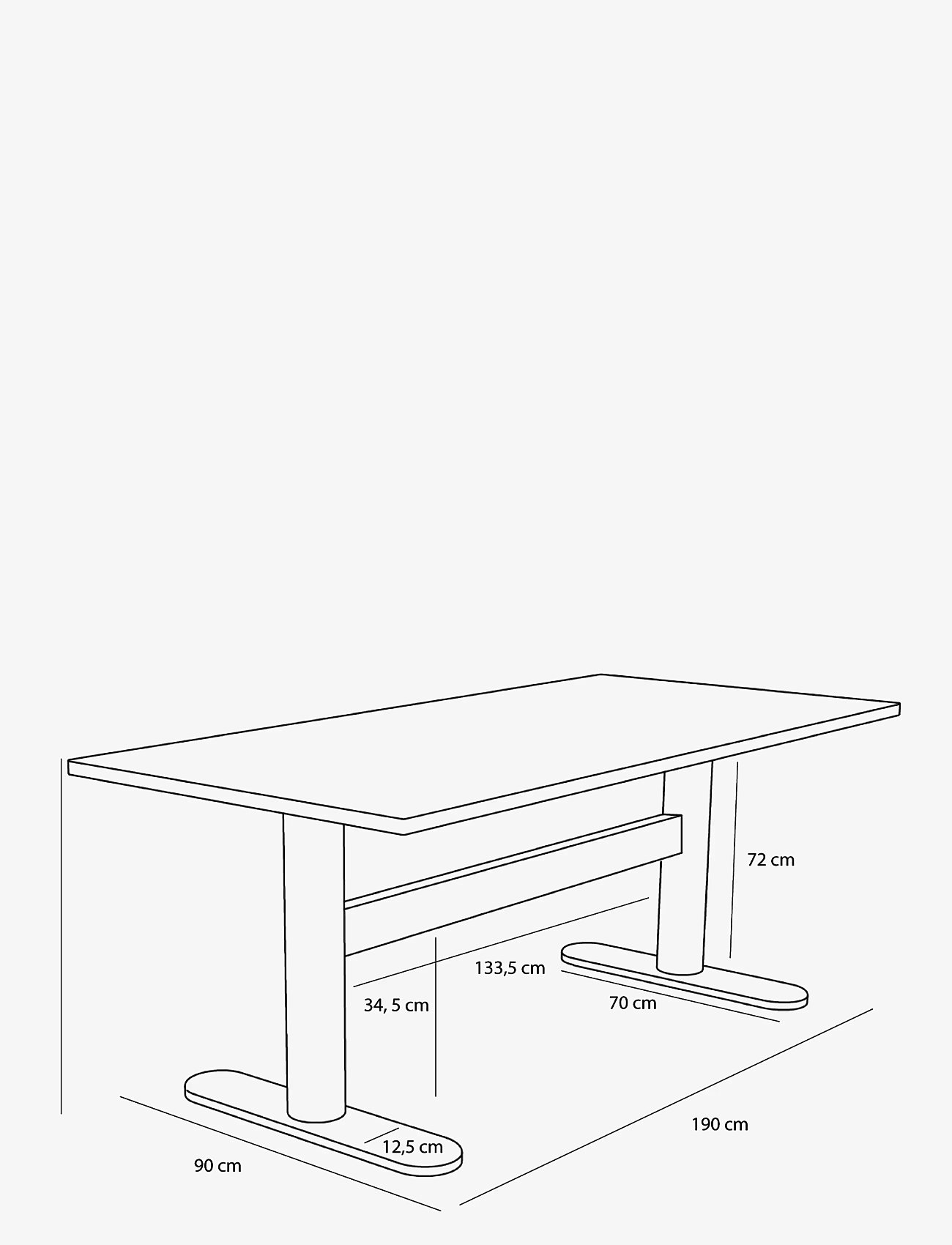 Hübsch - Tona Dining Table Natural - grey,natural - 2