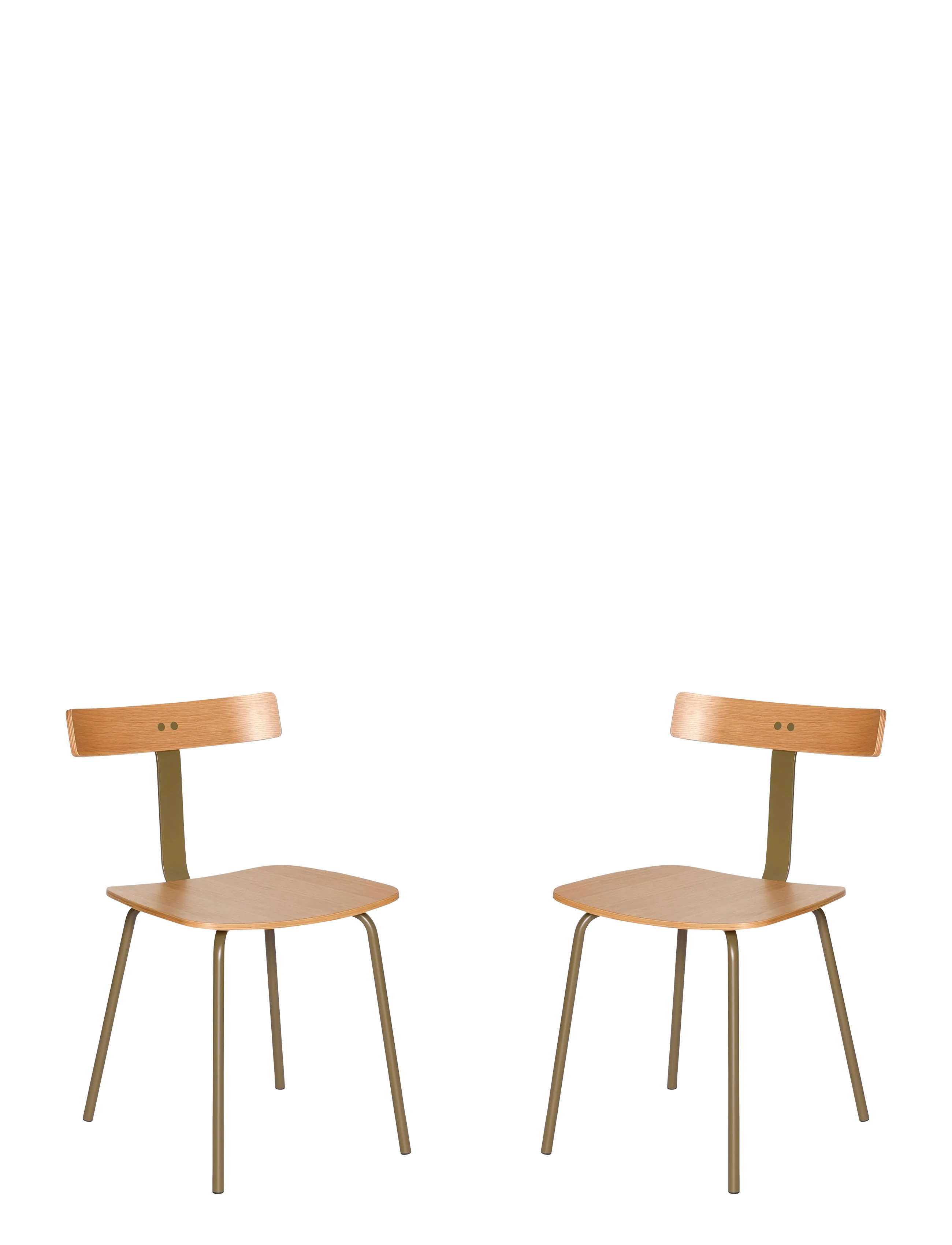 Hübsch Hock Dining Chair Natural/Green, Stol, Str: 44X48X78CM