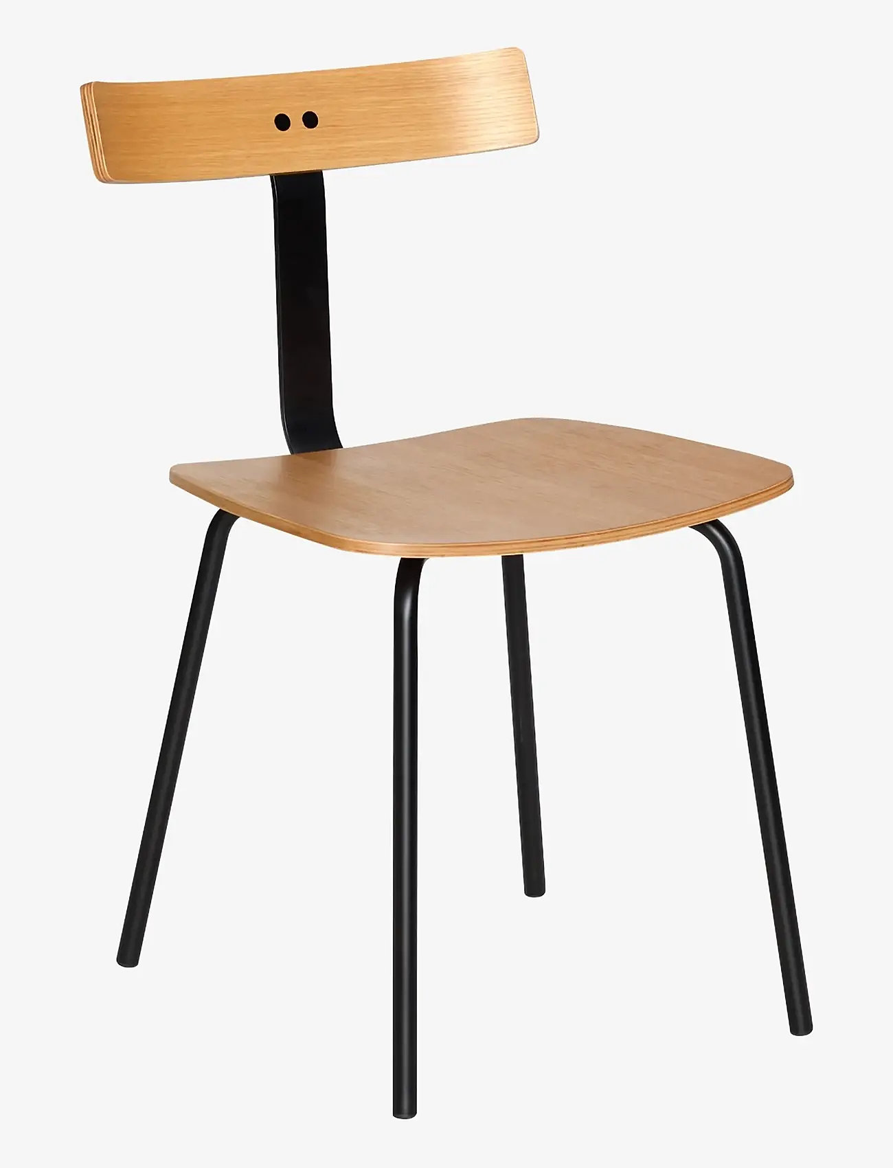 Hübsch - Hock Dining Chair Black - black,natural - 1