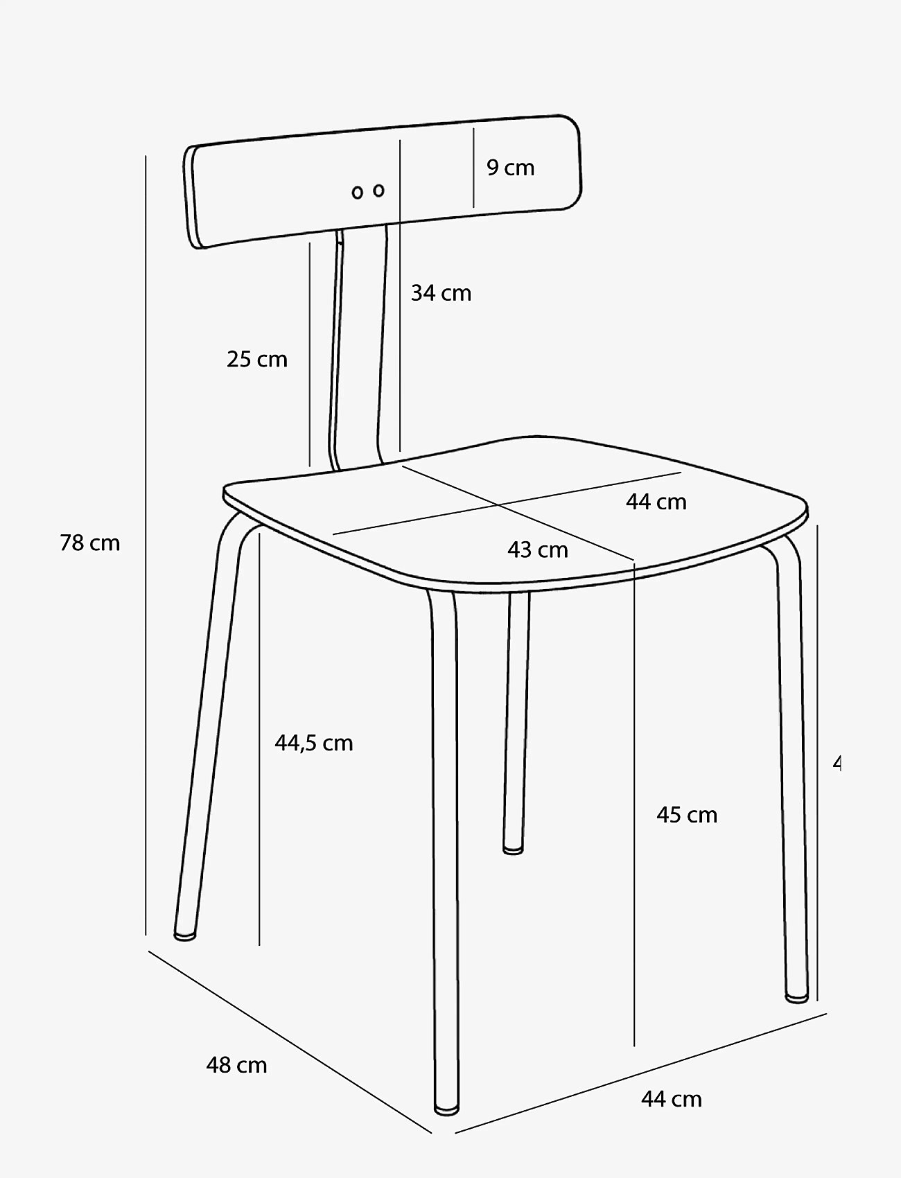 Hübsch - Hock Dining Chair Black - black,natural - 3