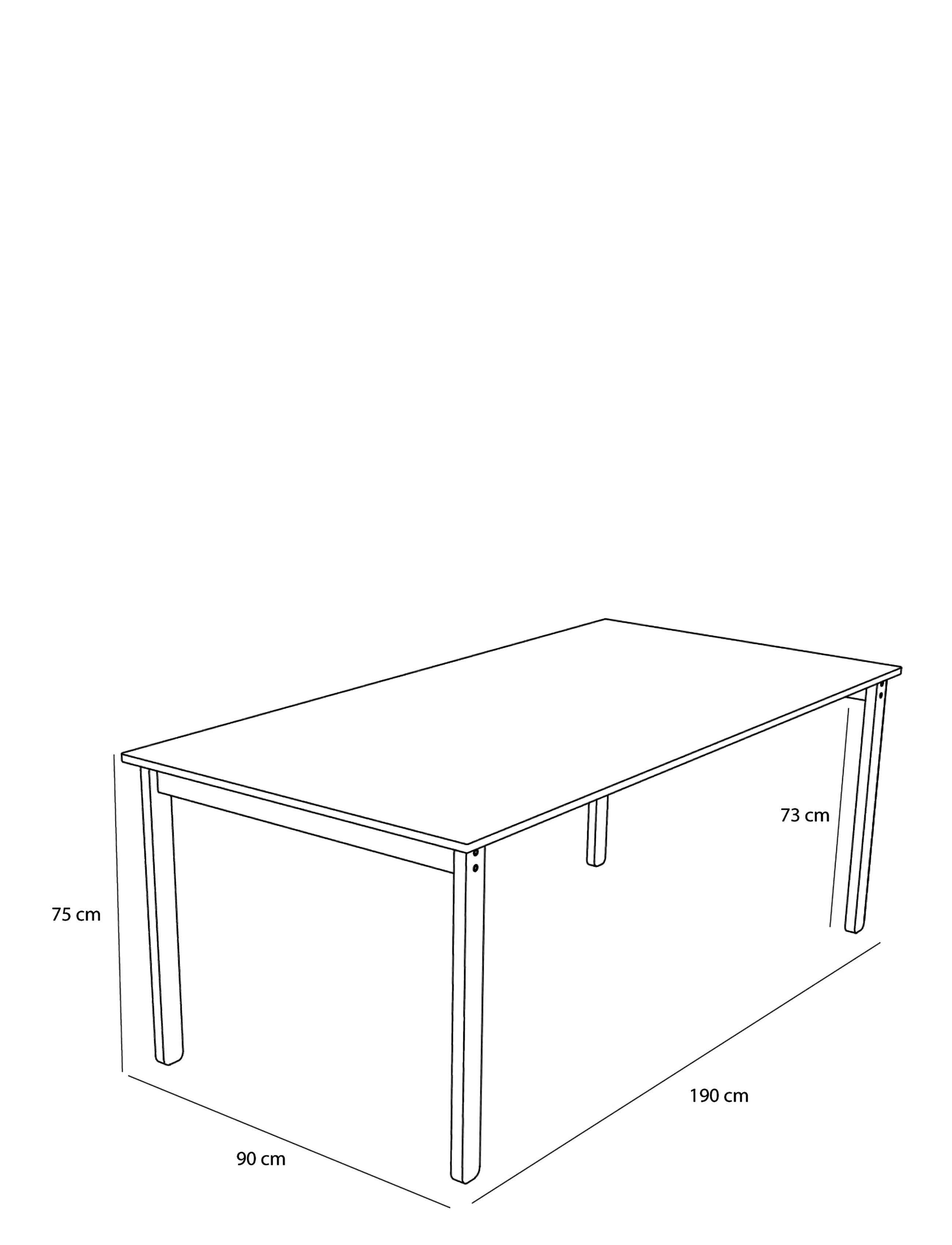 Hübsch - Hock Dining Table Black - borðstofuborð - black - 2