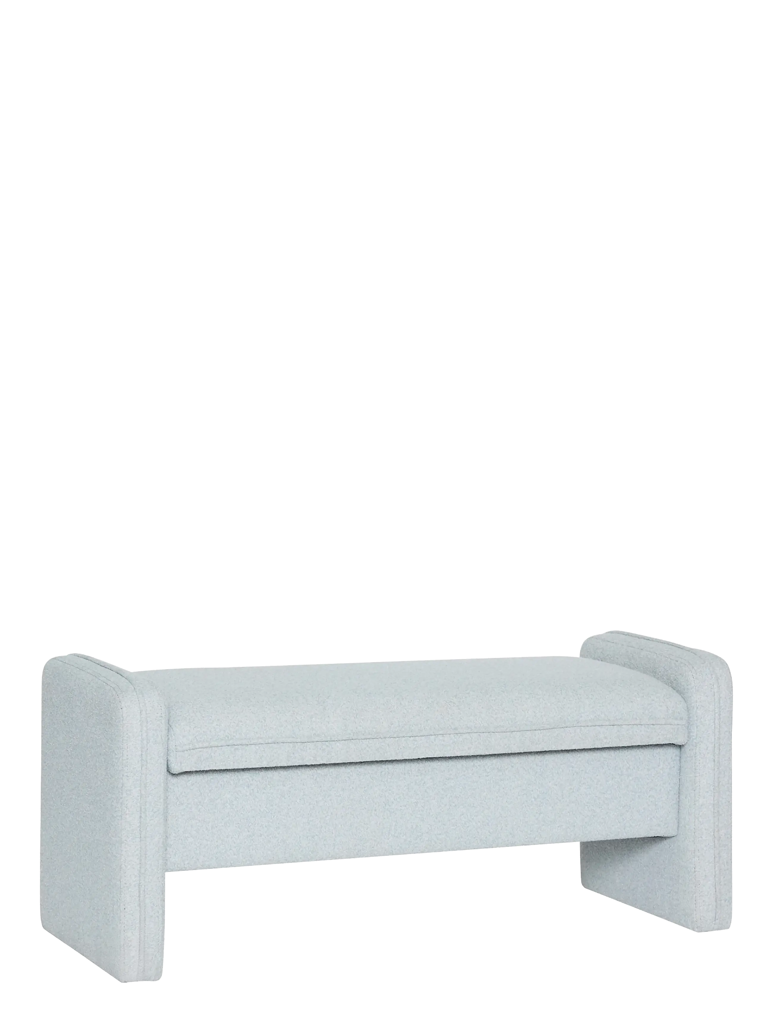 Hübsch Well Bench Light Blue, Taburet og bænk, Blå, Str: 100X38X42CM
