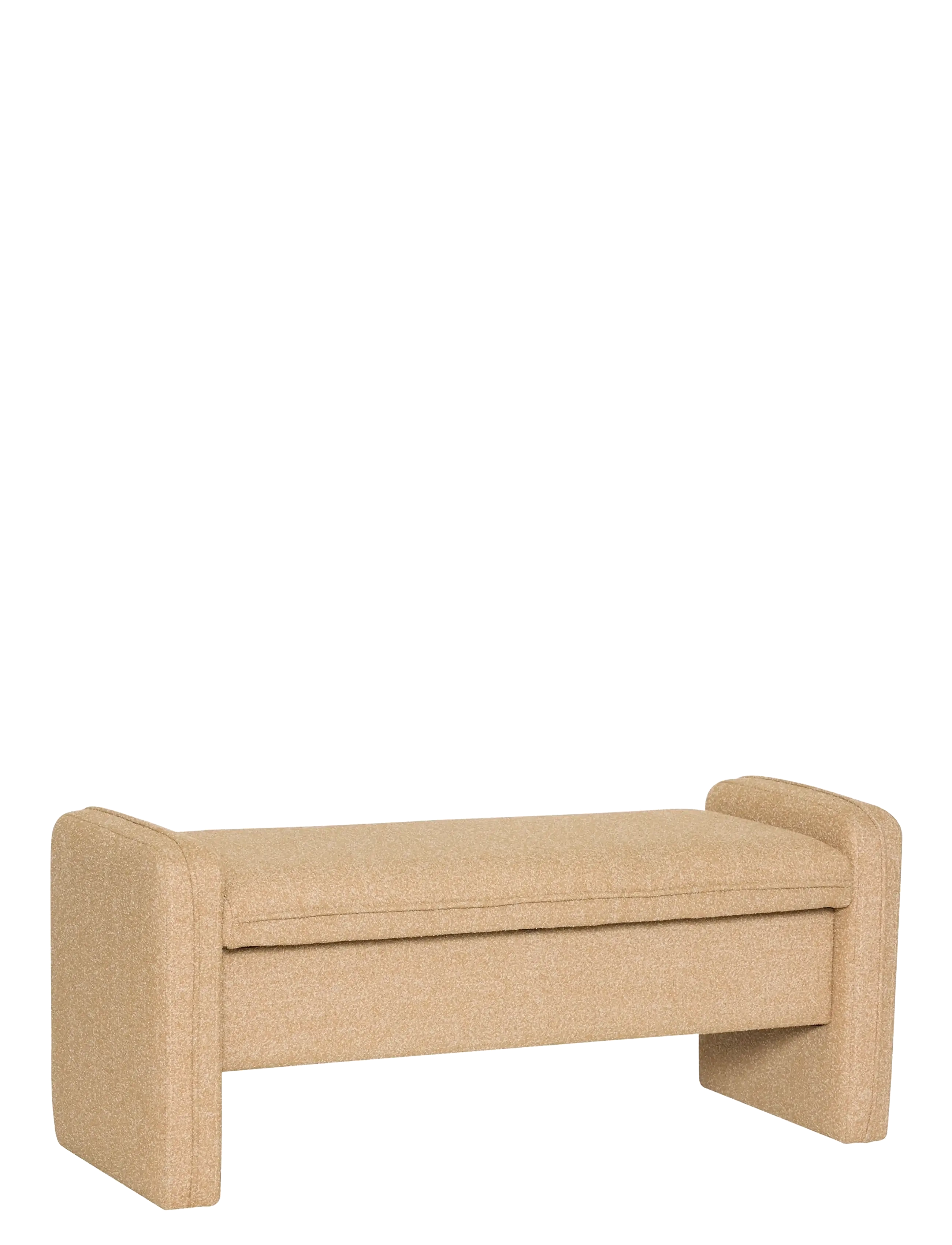 Hübsch Well Bench Sand, Taburet og bænk, Beige, Str: 100X38X42CM