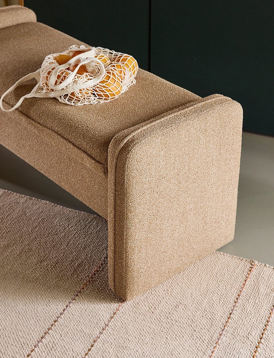 Hübsch - Well Bench Sand - hocker & bänke - sand - 0