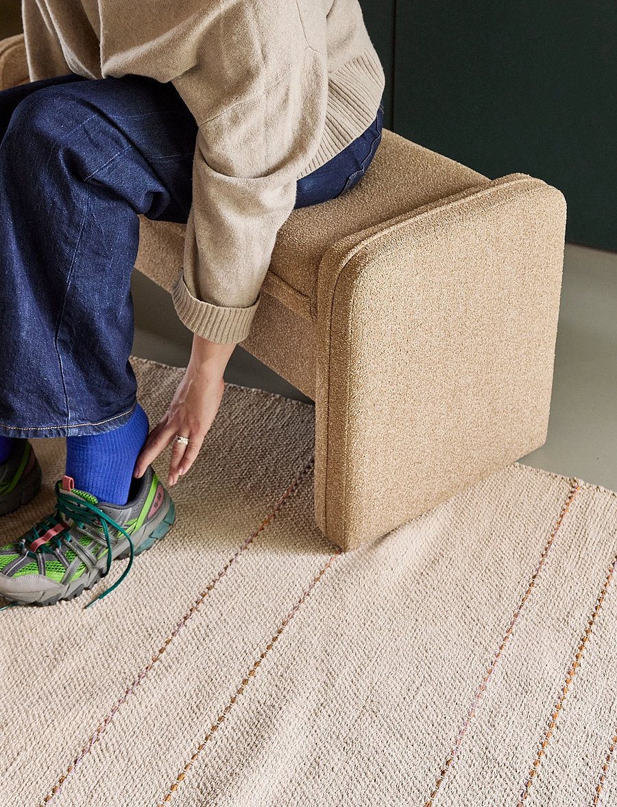 Hübsch - Well Bench Sand - hocker & bänke - sand - 3