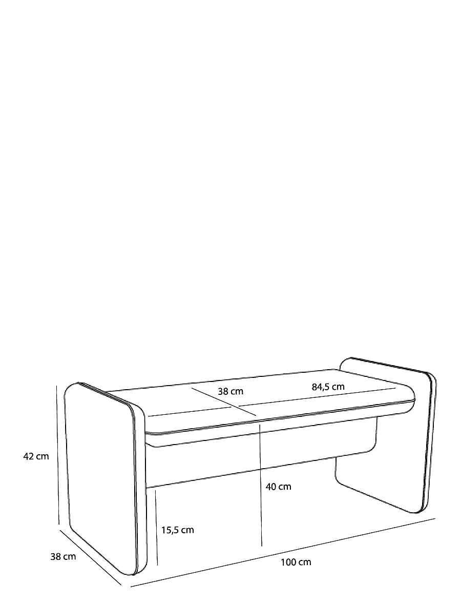 Hübsch - Well Bench Sand - hocker & bänke - sand - 2