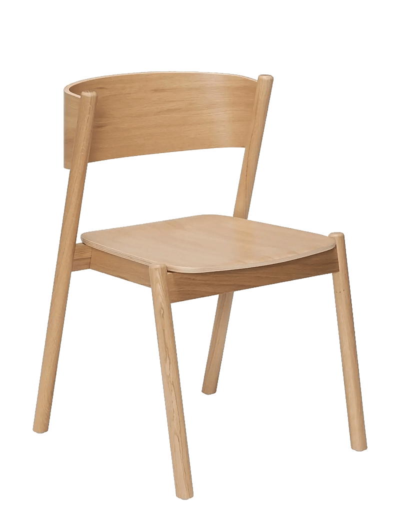 Hübsch - Oblique Dining Chair Natural - stühle - natural - 0
