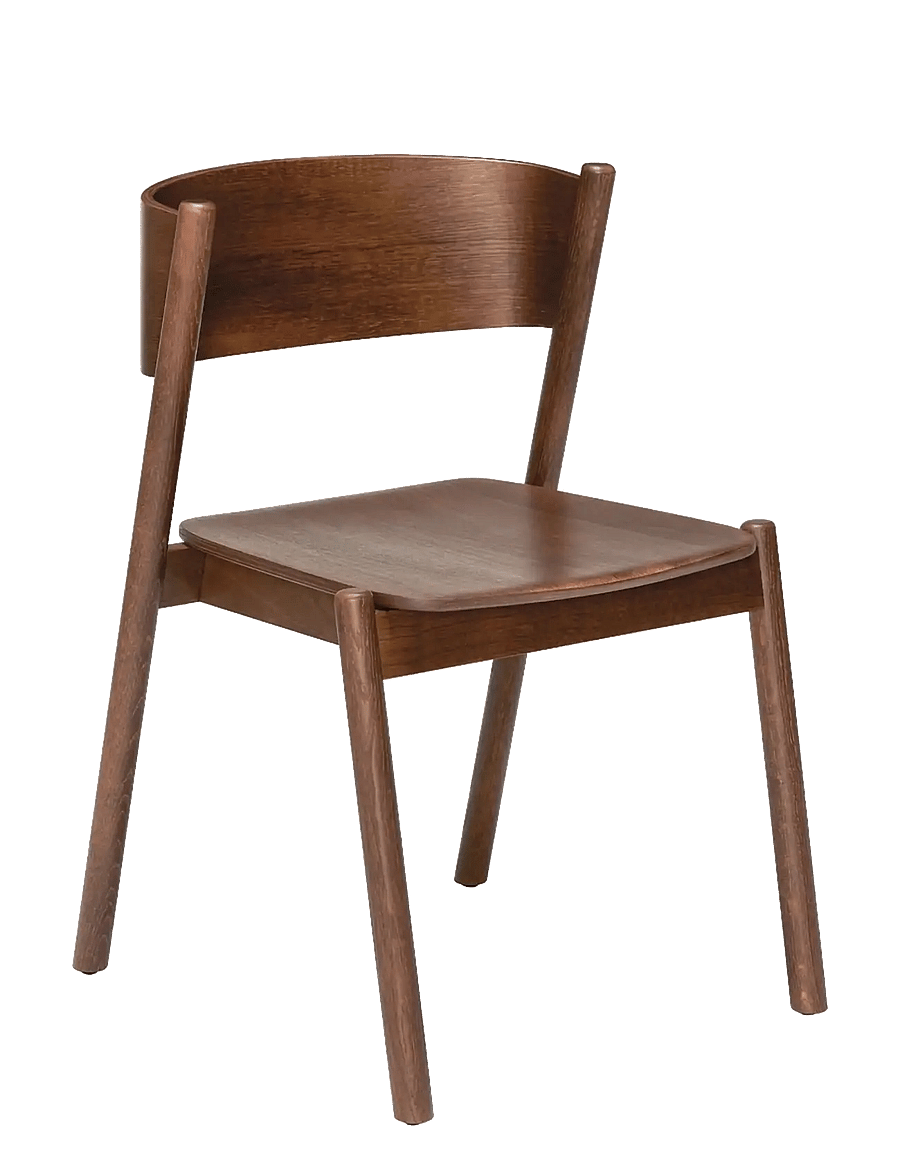 Hübsch - Oblique Dining Chair Brown - toolid - brown - 0