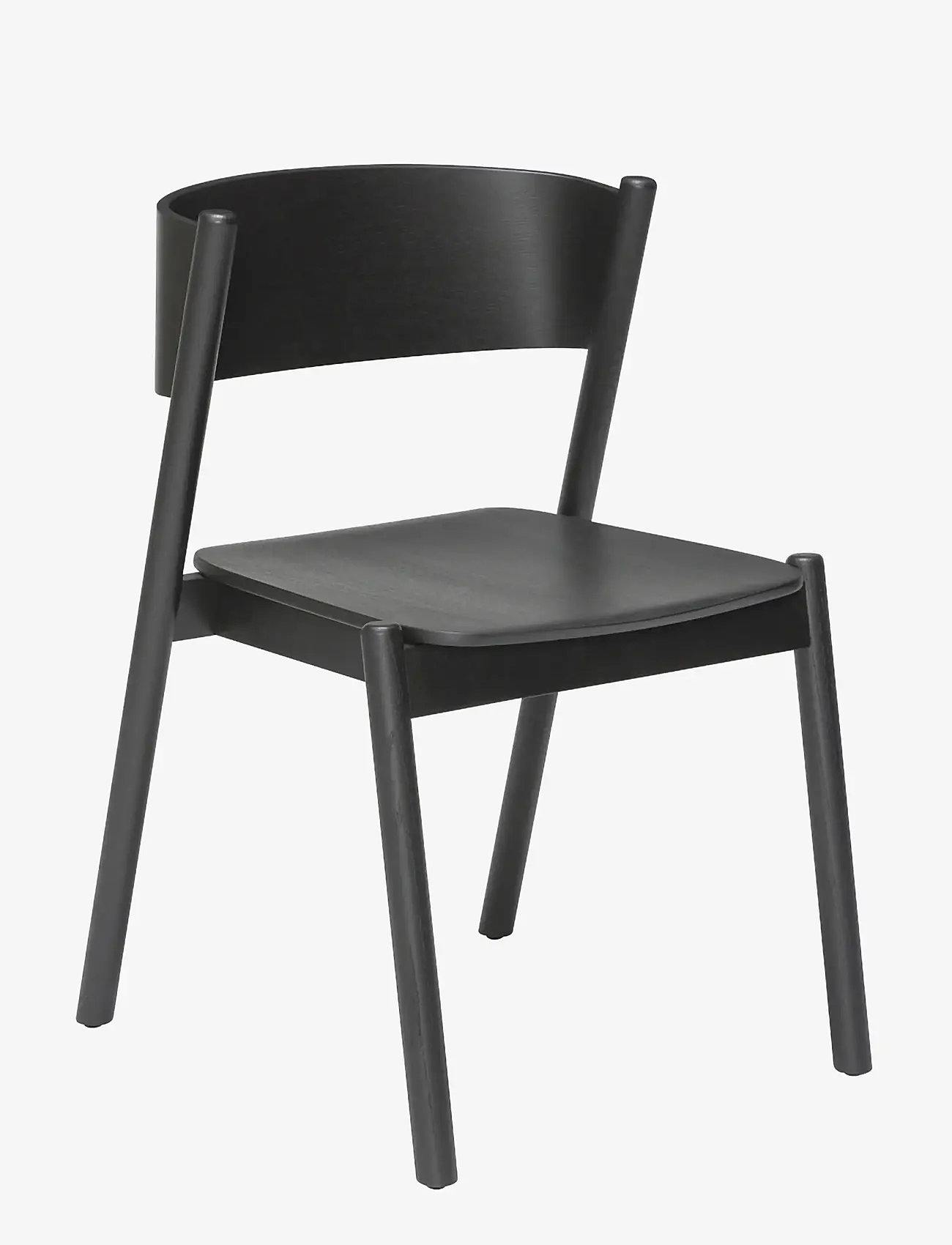 Hübsch - Oblique Dining Chair Black - stühle - black - 0