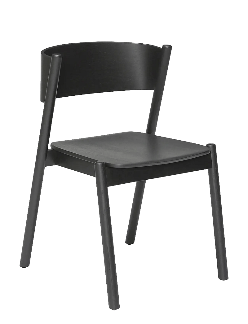 Hübsch - Oblique Dining Chair Black - stühle - black - 0