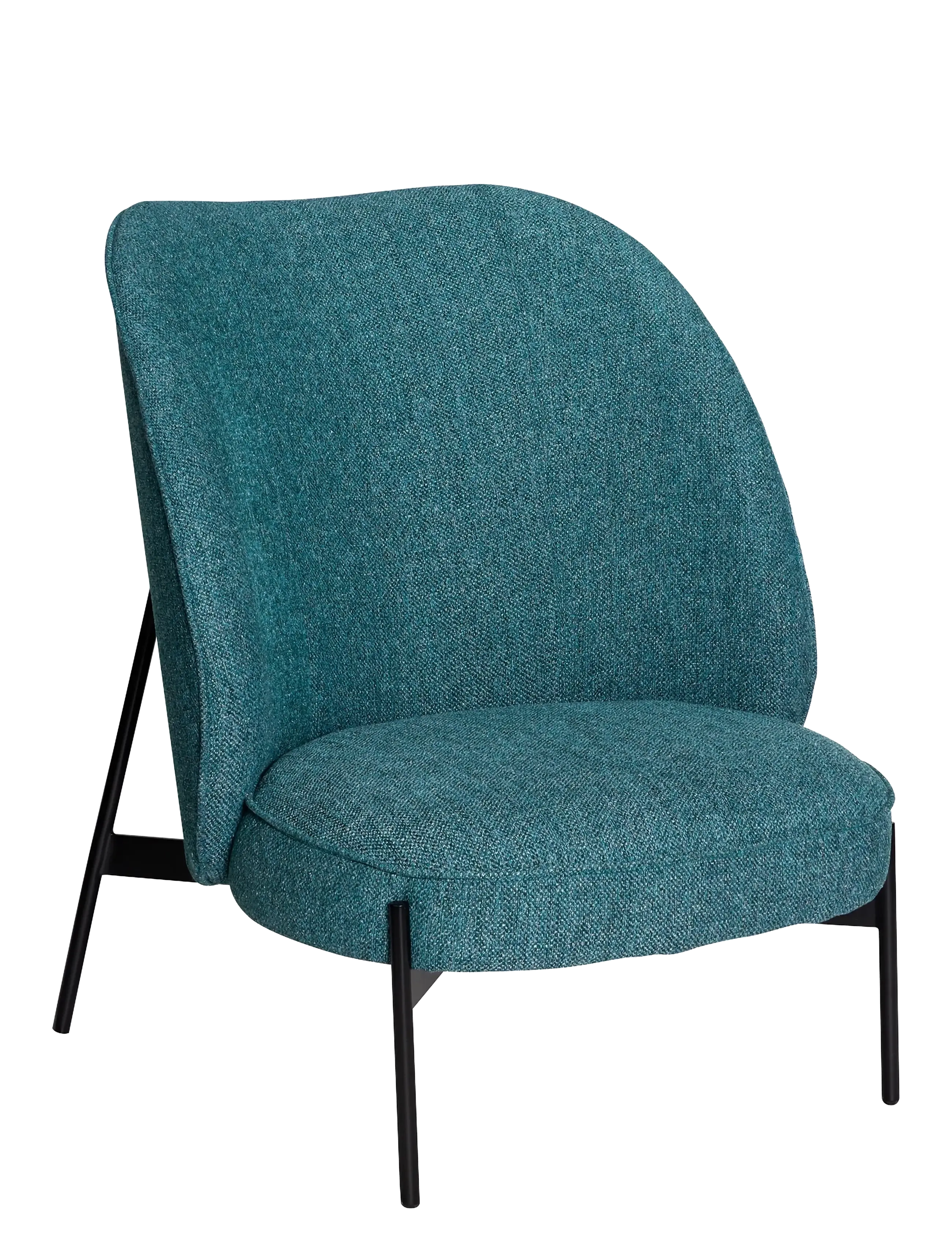Hübsch - Area Lounge Chair Petrol - hægindastólar - petrol - 2