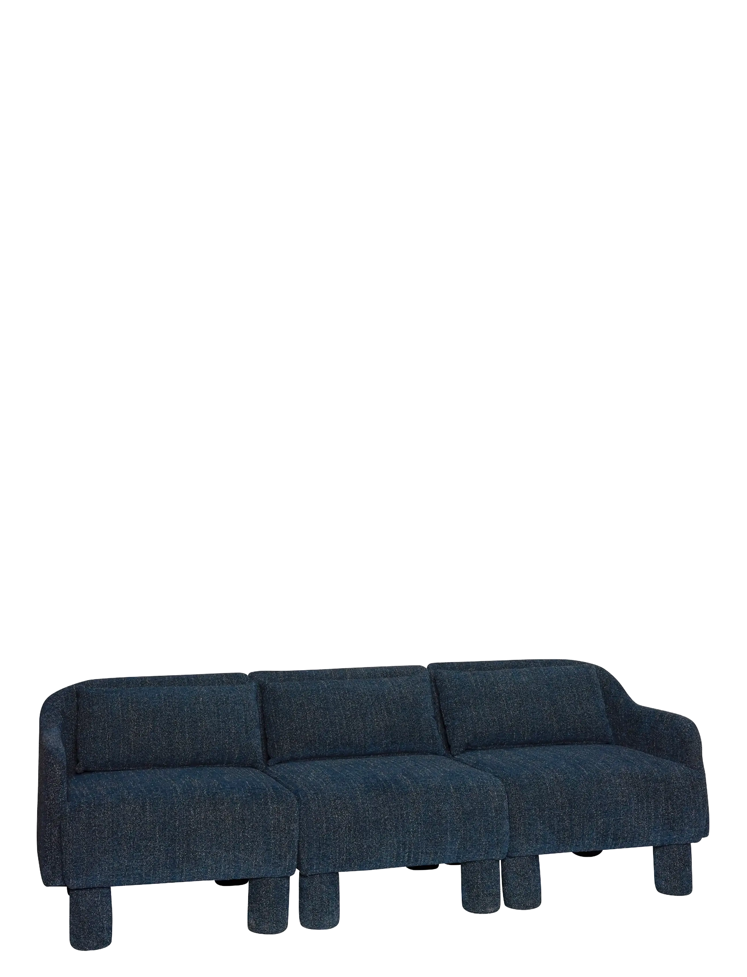 Hübsch Elegance Sofa Dark Blue, Sofas, Navy, Str: 224X83X74