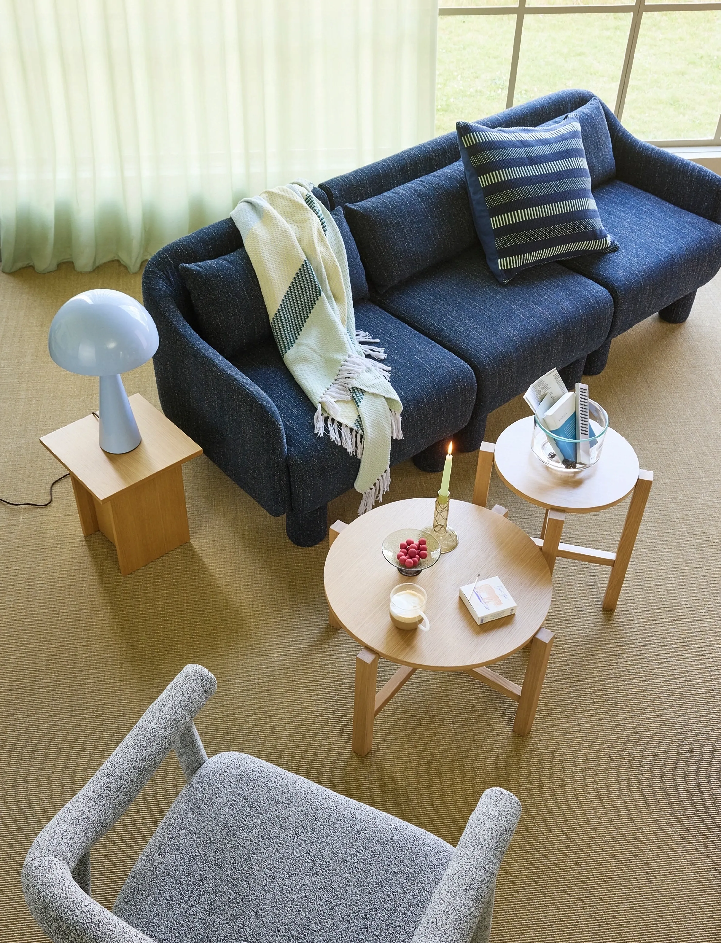 Hübsch - Elegance Sofa Dark blue - soffor - dark blue - 4