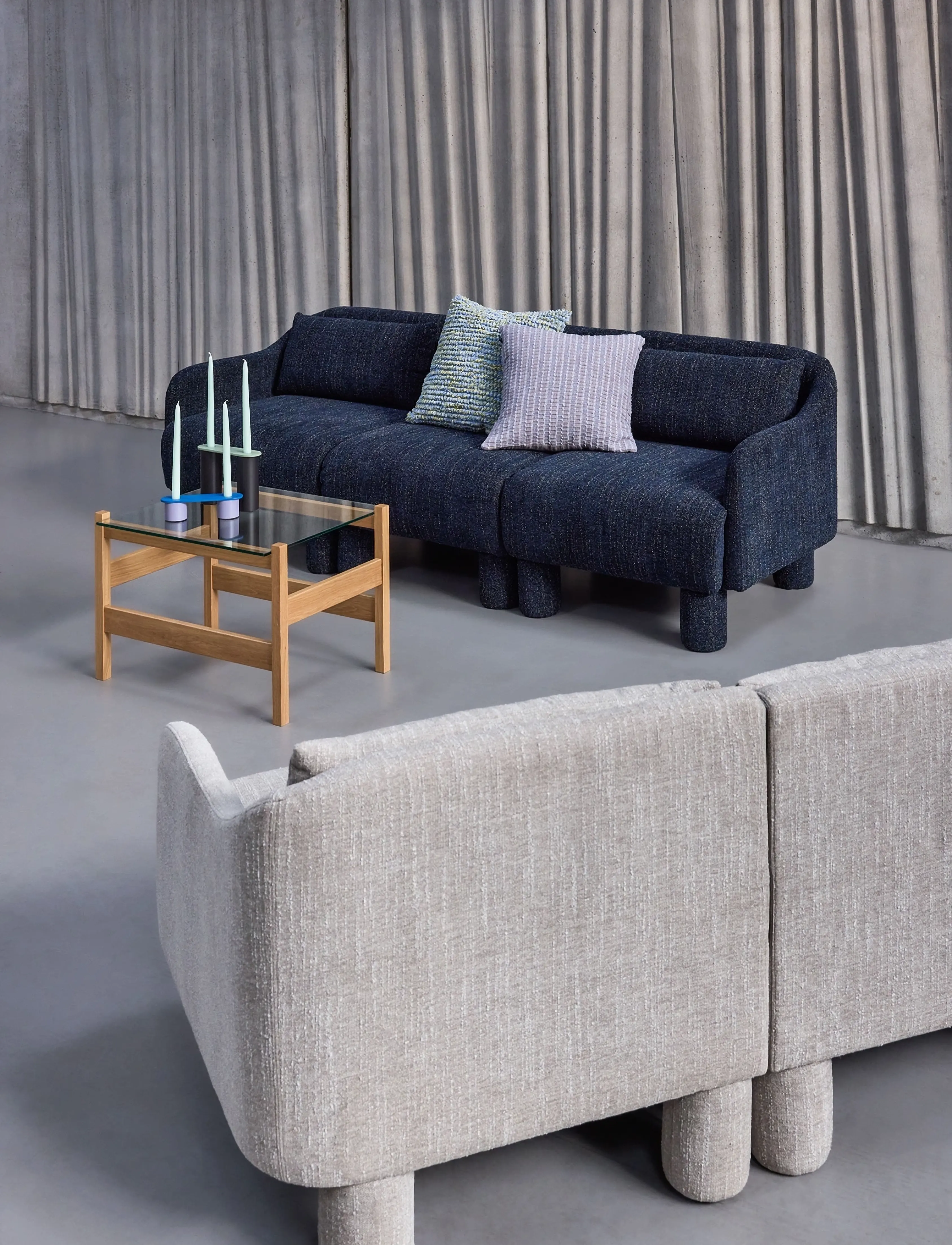 Hübsch - Elegance Sofa Dark blue - soffor - dark blue - 5