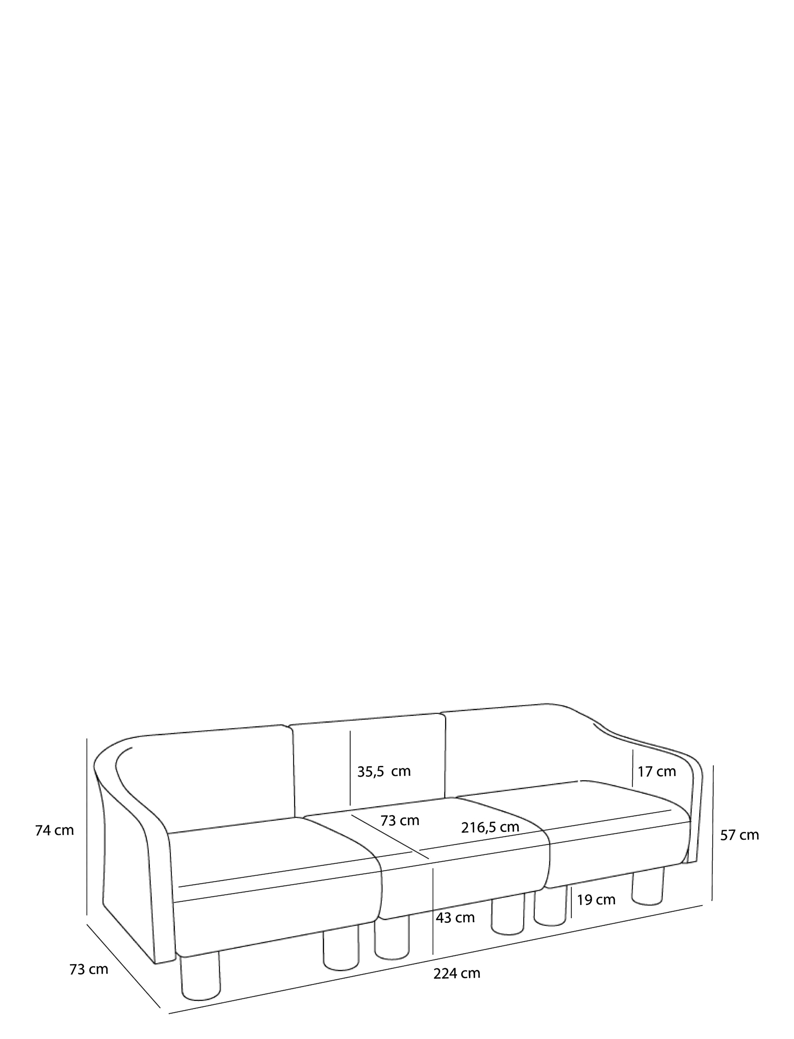 Hübsch - Elegance Sofa Dark blue - soffor - dark blue - 3