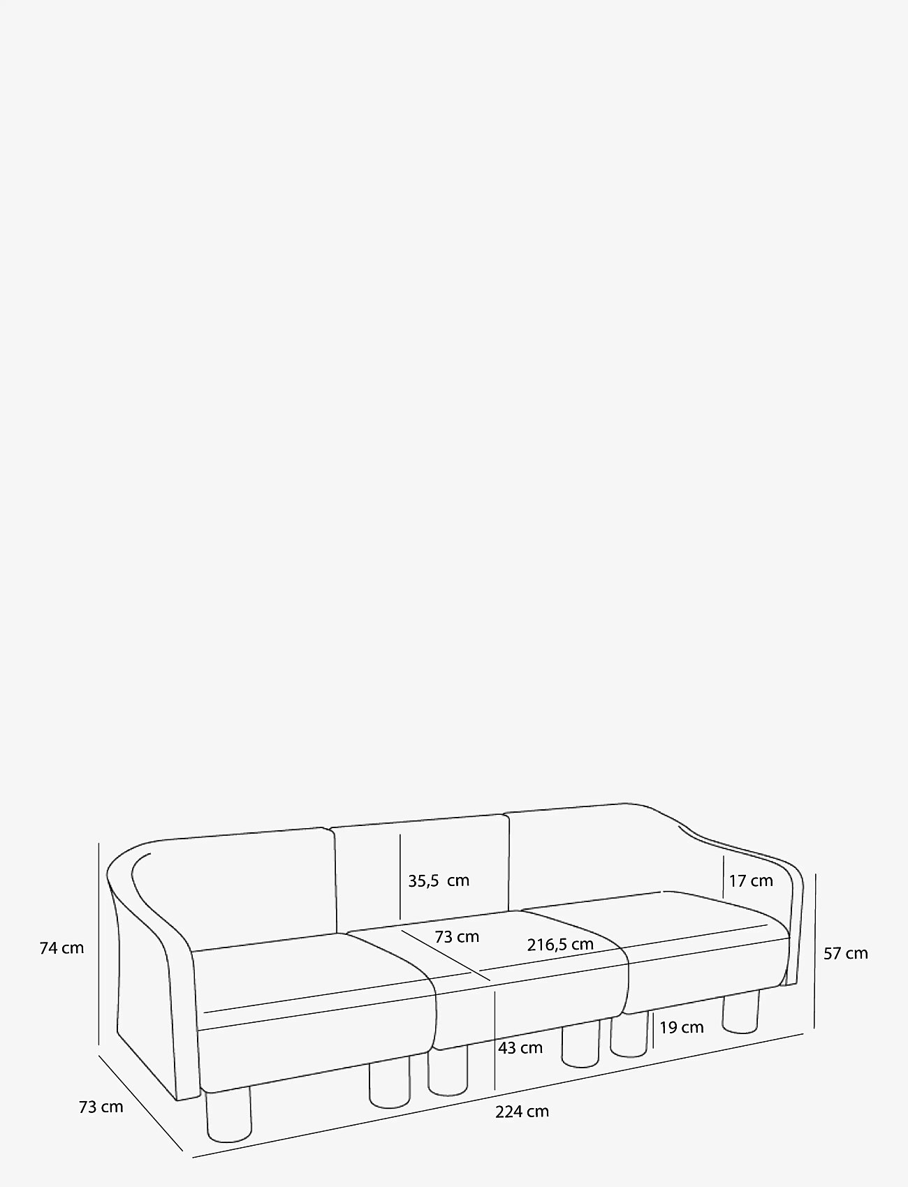 Hübsch - Elegance Sofa Light green - light green - 3