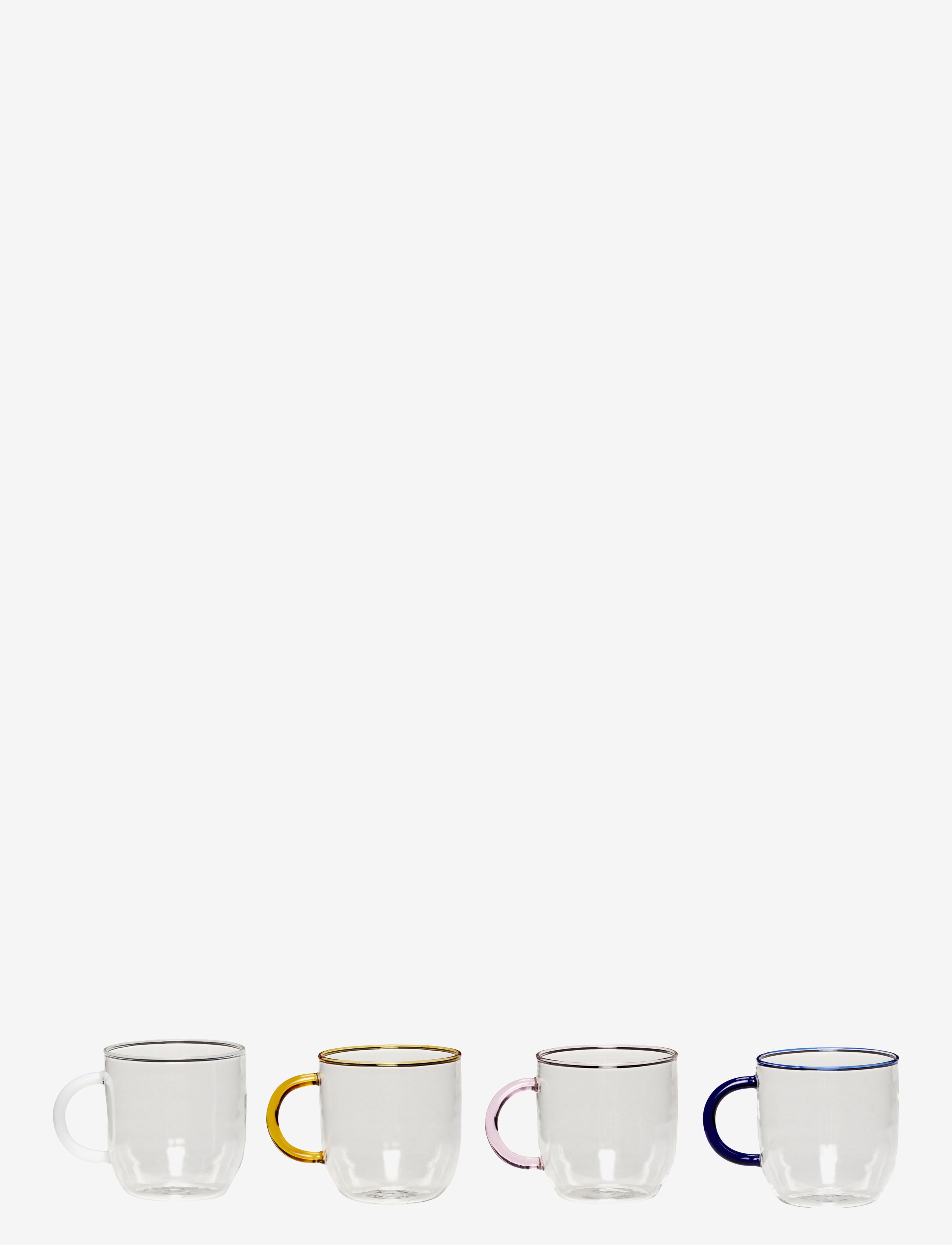 Hübsch Kiosk Glass Mugs - Becher & Tassen - MULTI-COLORED / multi