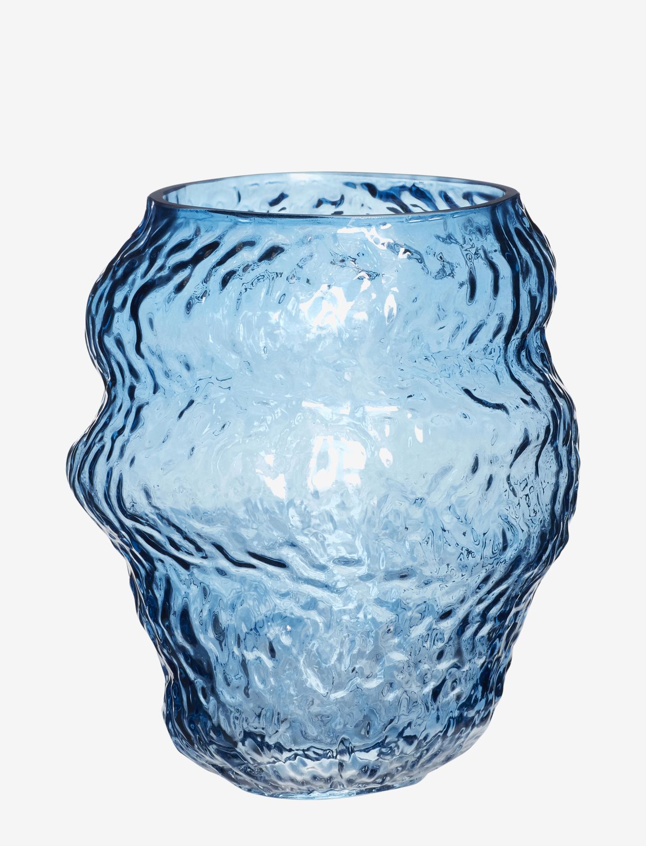 Hübsch Aurora Vase, Tulipanvase, Blå, Str: H19.5CM