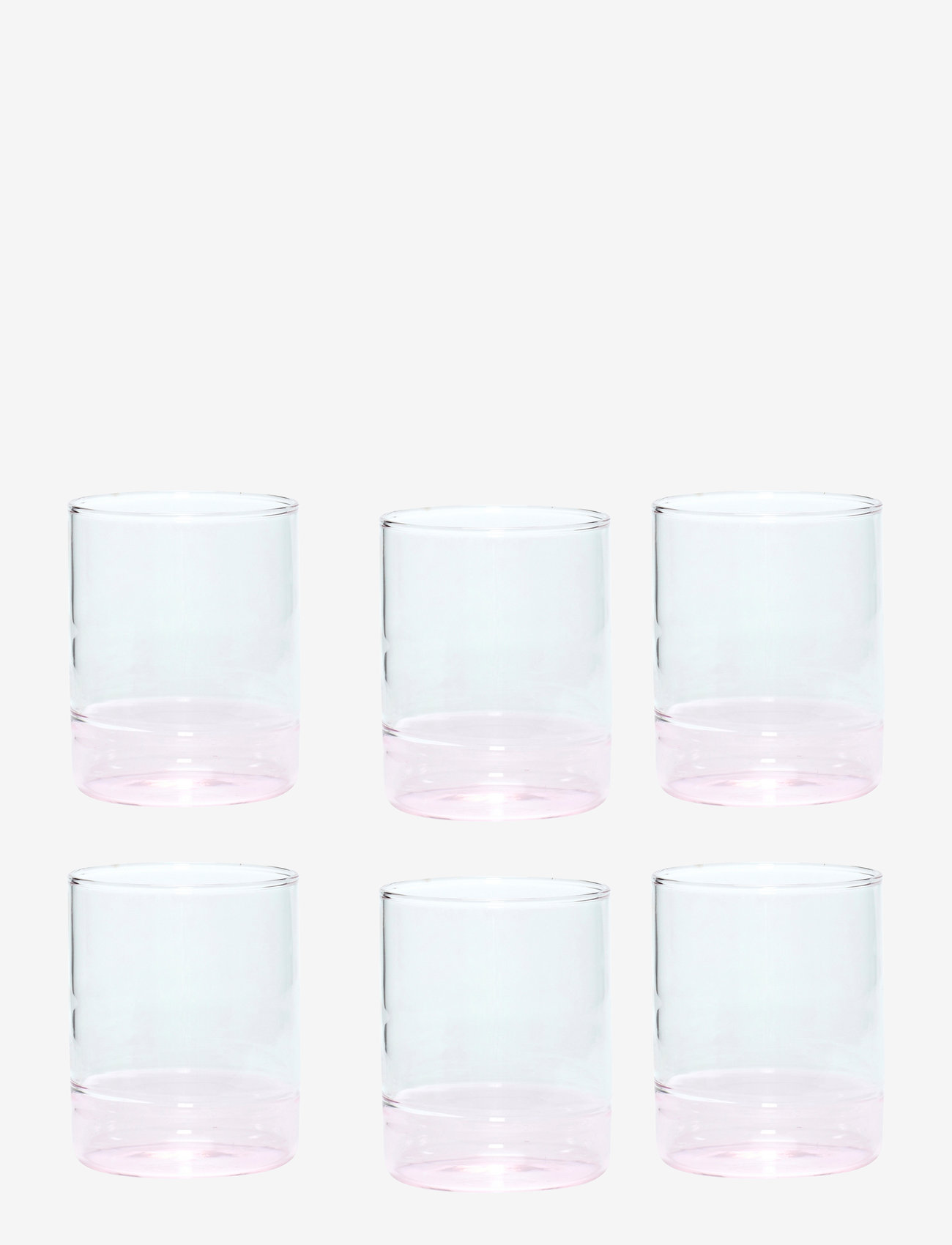 Hübsch - Kiosk Glass - dricksglas - clear/pink - 2