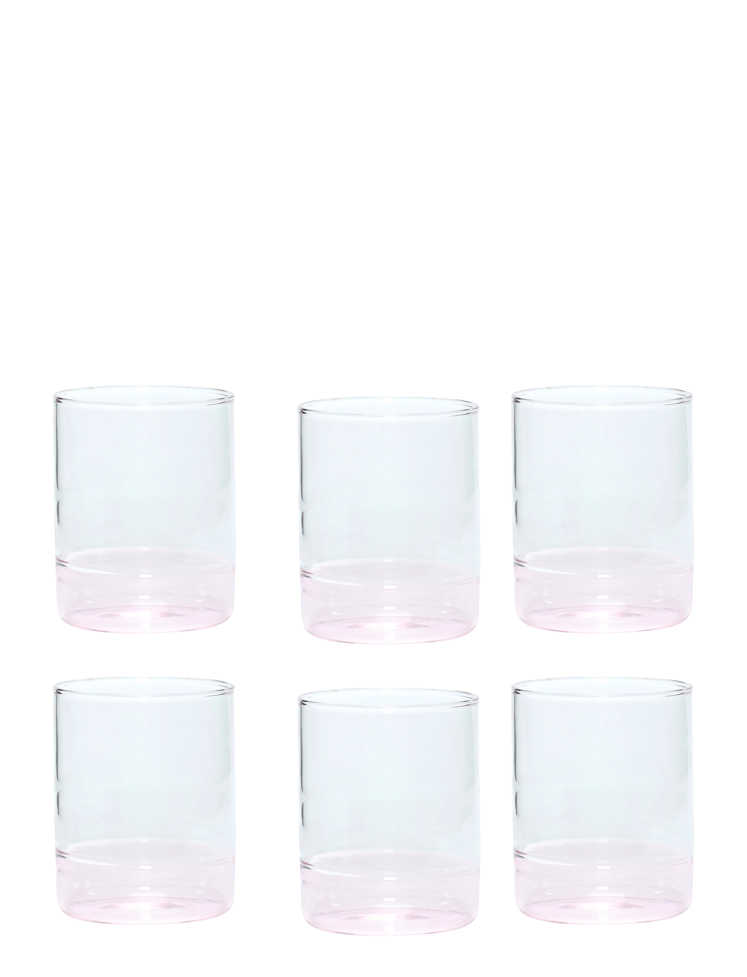 Hübsch - Kiosk Dryckesglas - dricksglas - clear/pink - 2