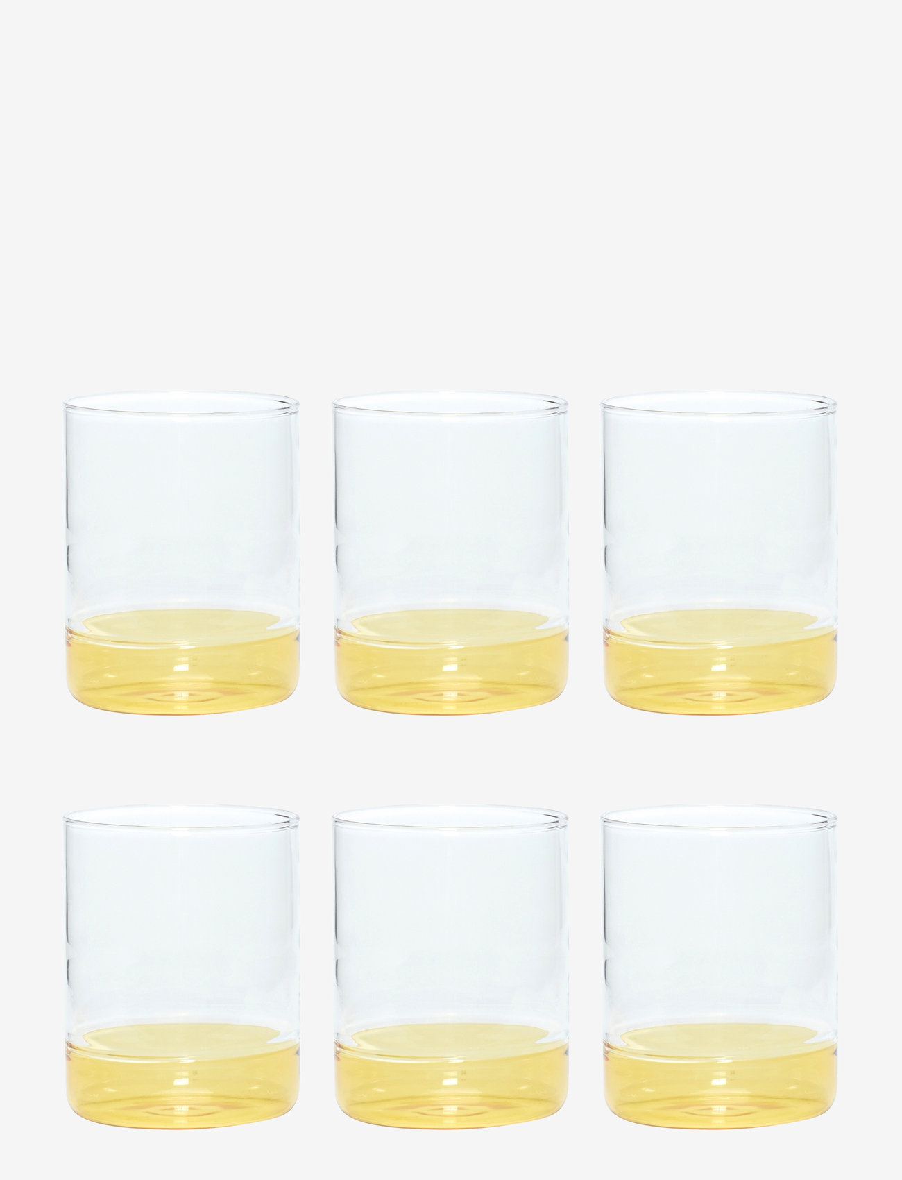 Hübsch - Kiosk Glass - dricksglas - clear/yellow - 2
