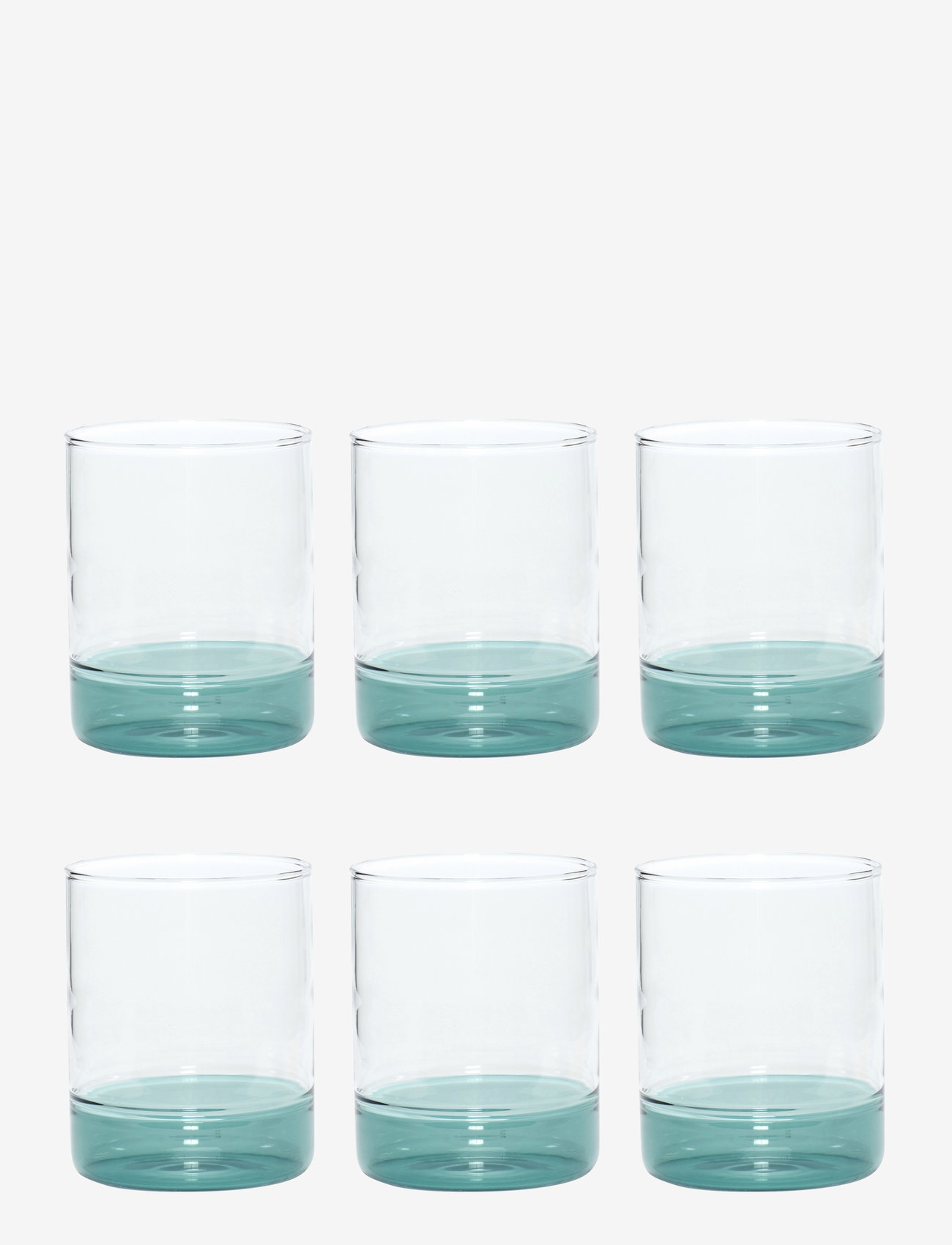 Hübsch - Kiosk Drikkeglas - drikkeglas - clear/green - 2