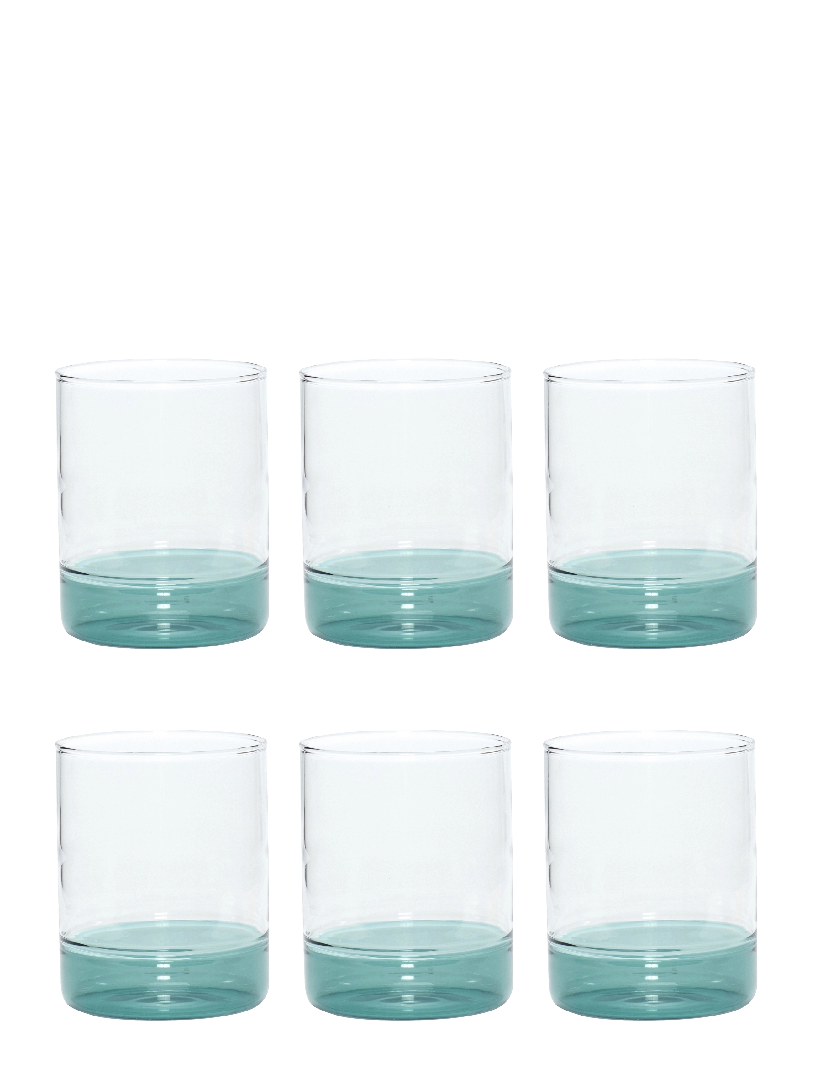 Hübsch - Kiosk Glass - joogiklaasid - clear/green - 2