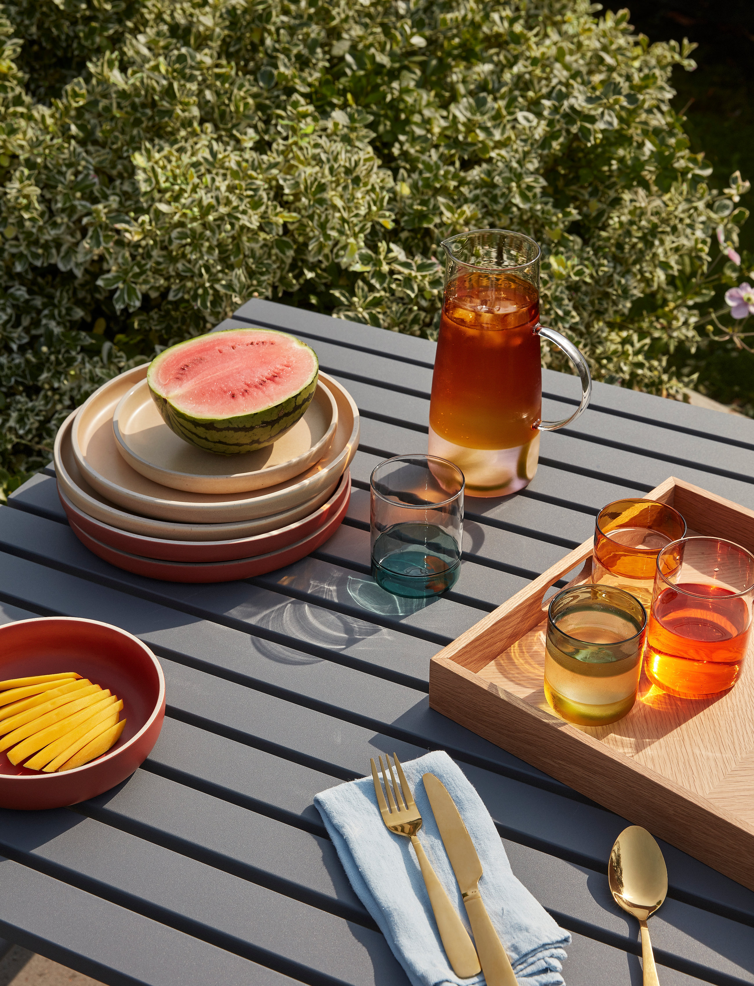 Hübsch Kiosk Drikkeglas, 38 CL, Glass, Mehrfarbig/gemustert - Drinking Homeware