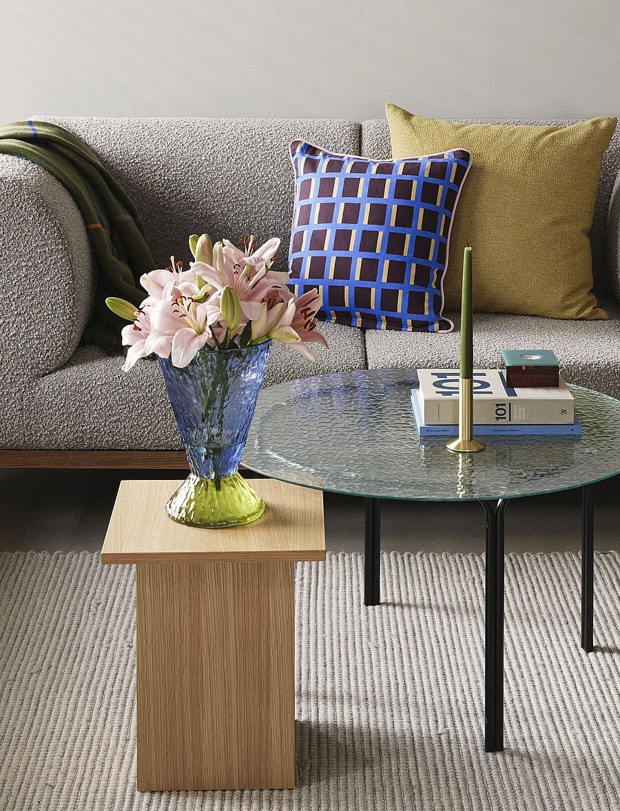Hübsch - Abyss Vase - vasen - blue,olive - 4