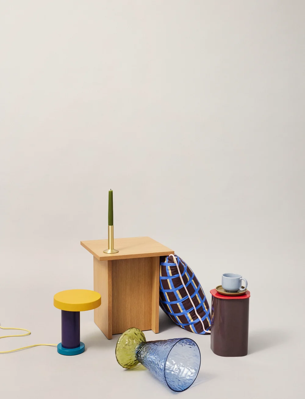 Hübsch - Abyss Vase - vasen - blue,olive - 5