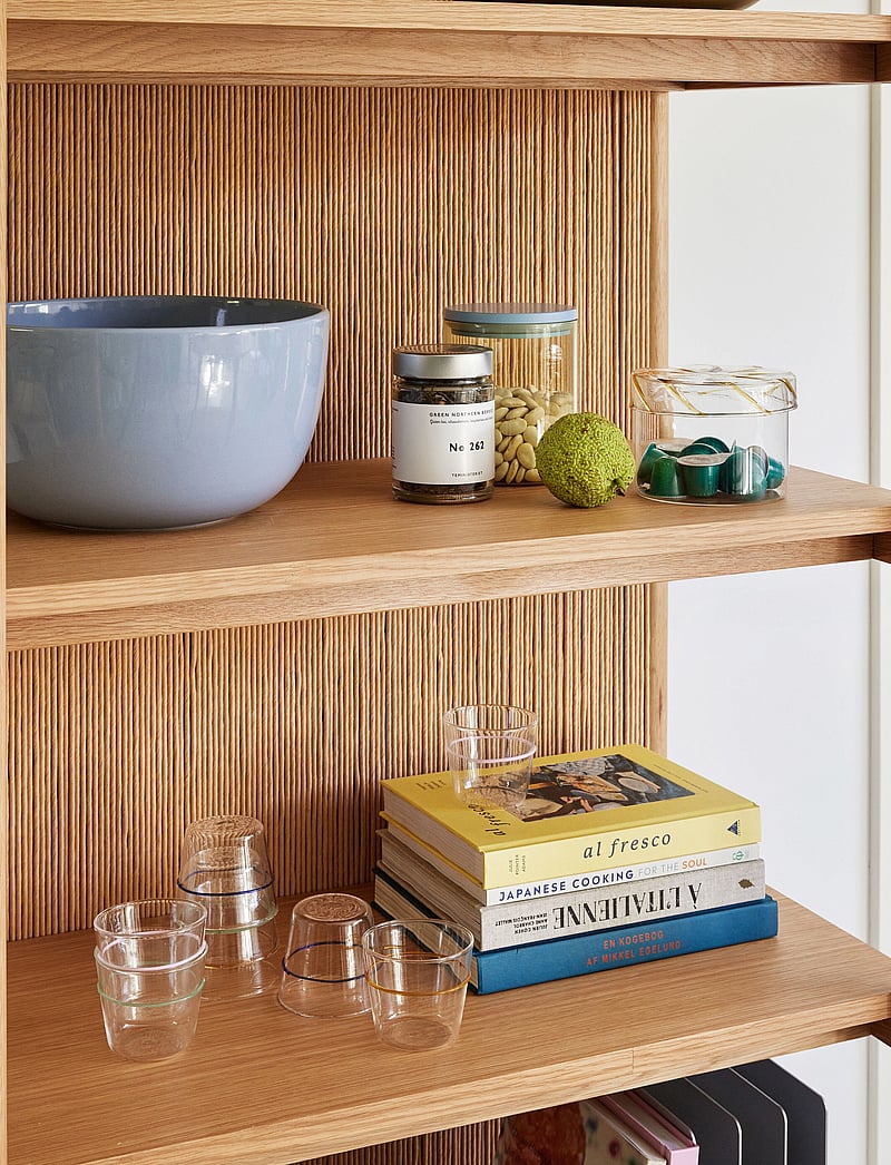 Hübsch - Orbit Drinking Glass - trinkgläser - clear,yellow - 4