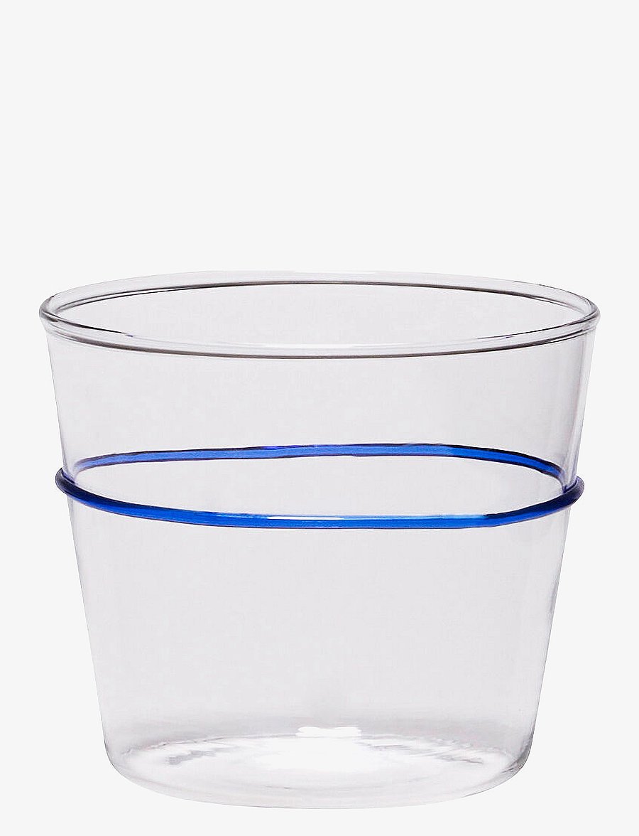 Hübsch - Orbit Drinking Glass - joogiklaasid - blue,clear - 2