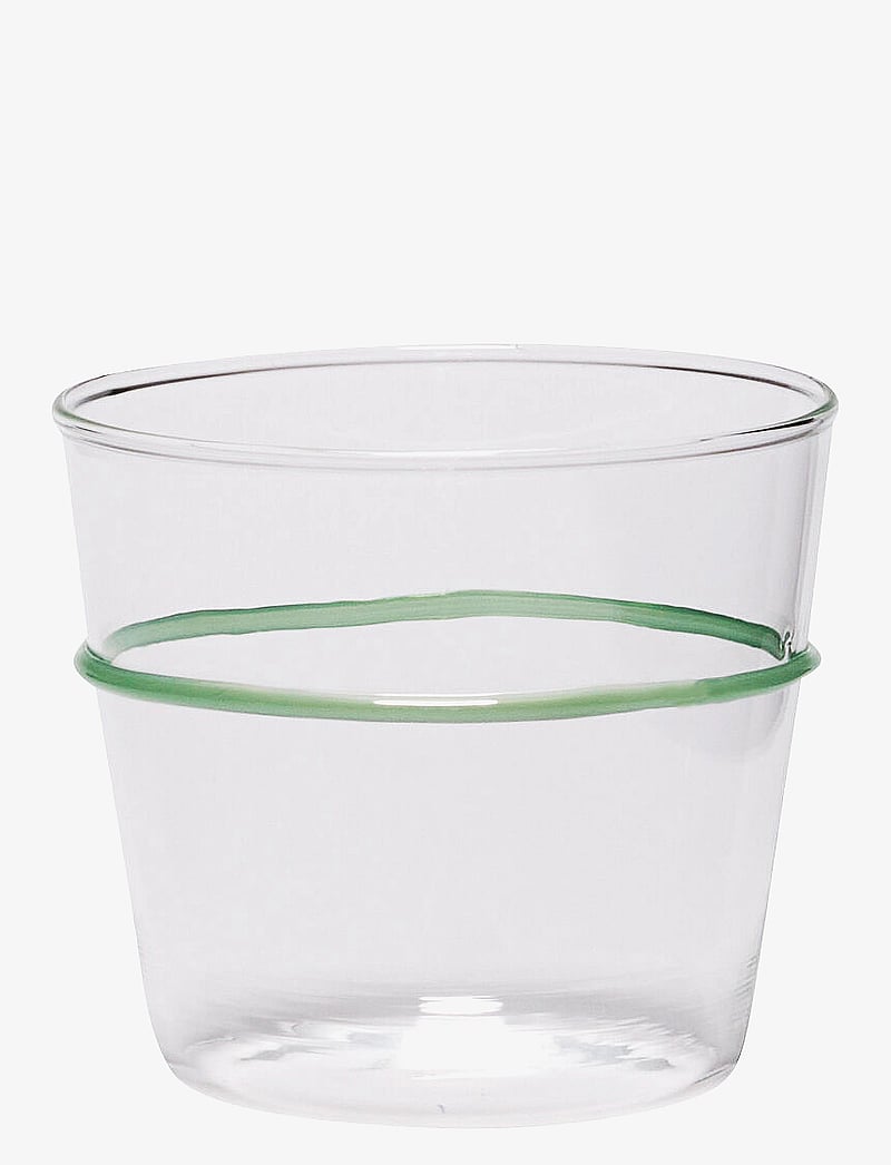 Hübsch - Orbit Drinking Glass - trinkgläser - clear,green - 1
