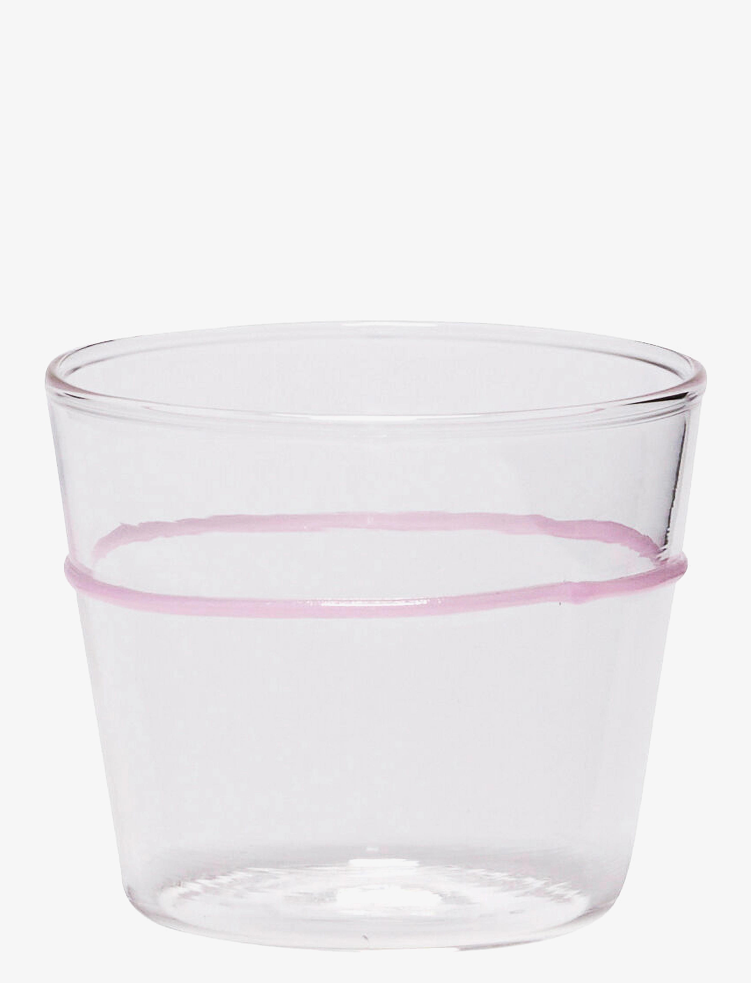 Hübsch - Orbit Drinking Glass - joogiklaasid - clear,pink - 2