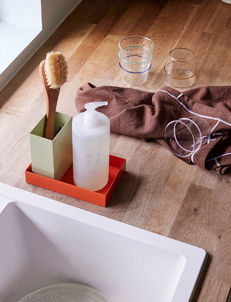 Hübsch - Orbit Drinking Glass - trinkgläser - clear,pink - 5