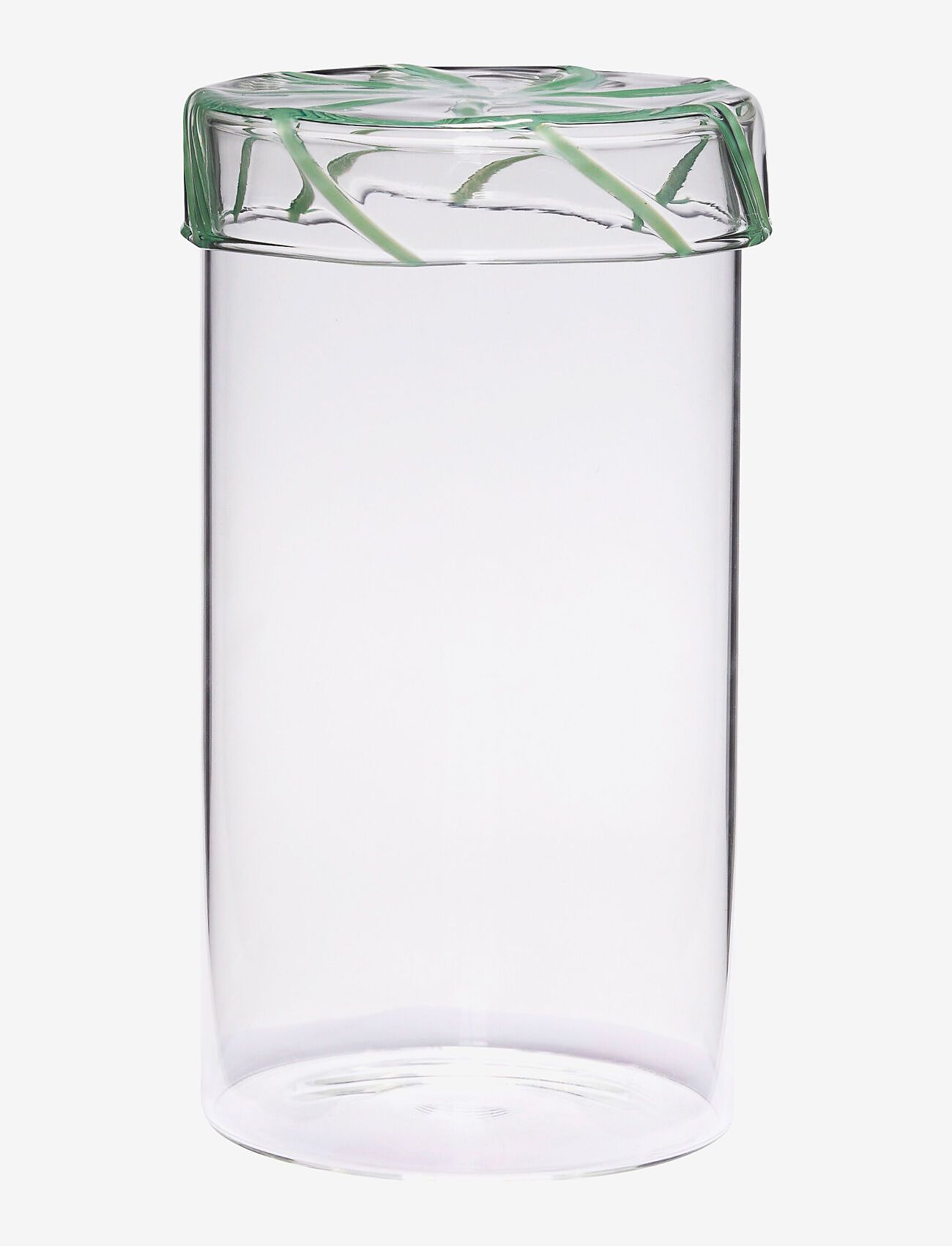Hübsch - Heir Opbevaringsglas - køkkenkrukker - clear,green - 0