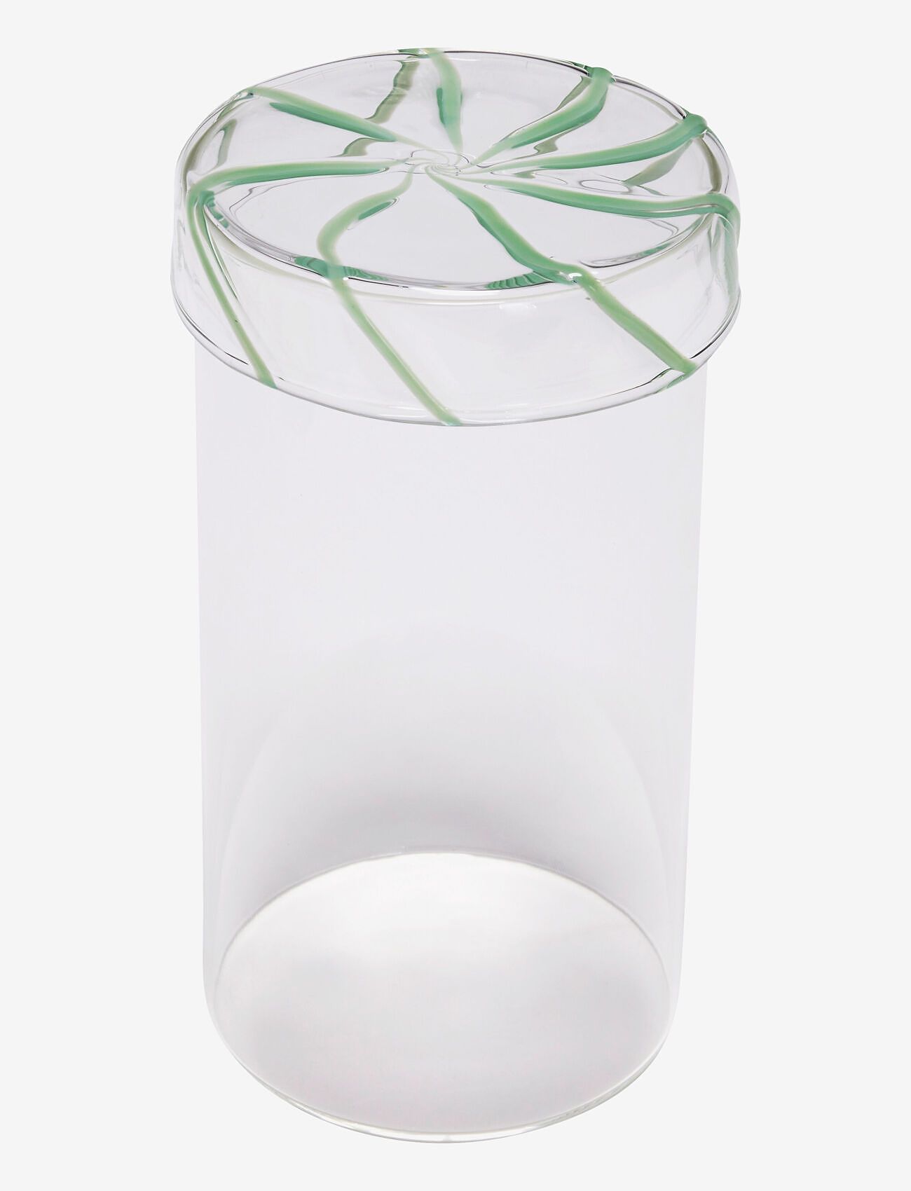 Hübsch - Heir Opbevaringsglas - køkkenkrukker - clear,green - 1