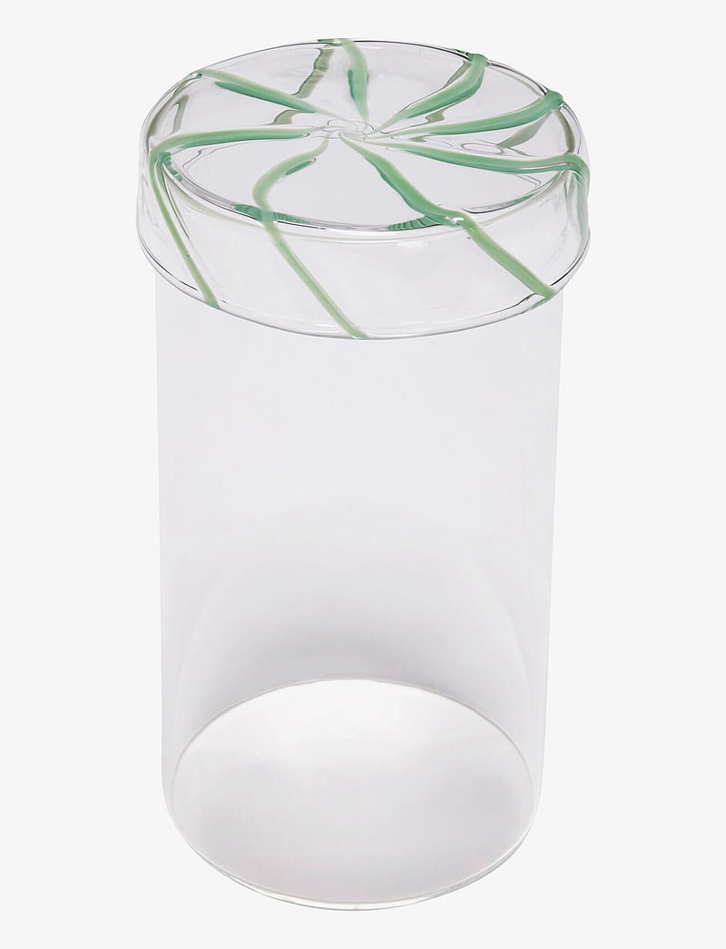 Hübsch - Heir Storage Jar - vorratsgläser - clear,green - 2