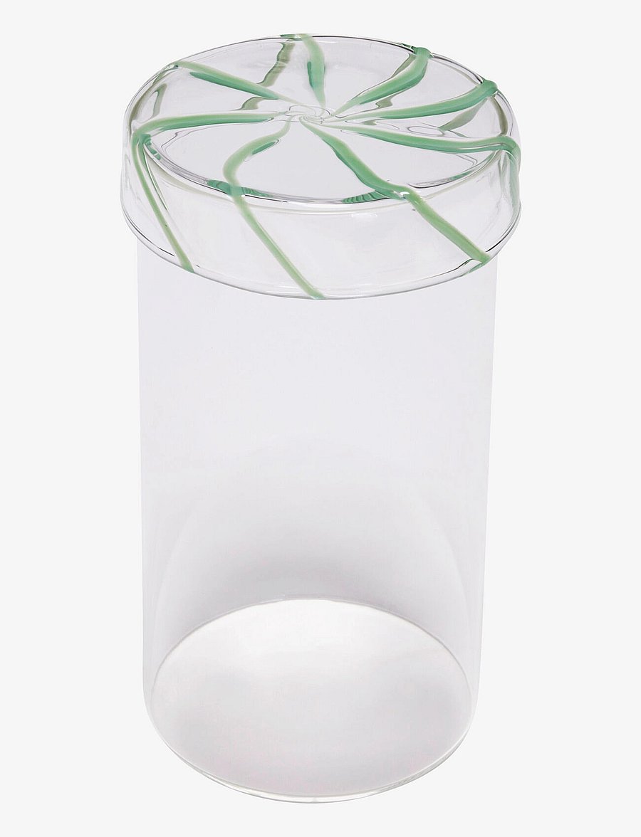 Hübsch - Heir Storage Jar - vorratsgläser - clear,green - 2
