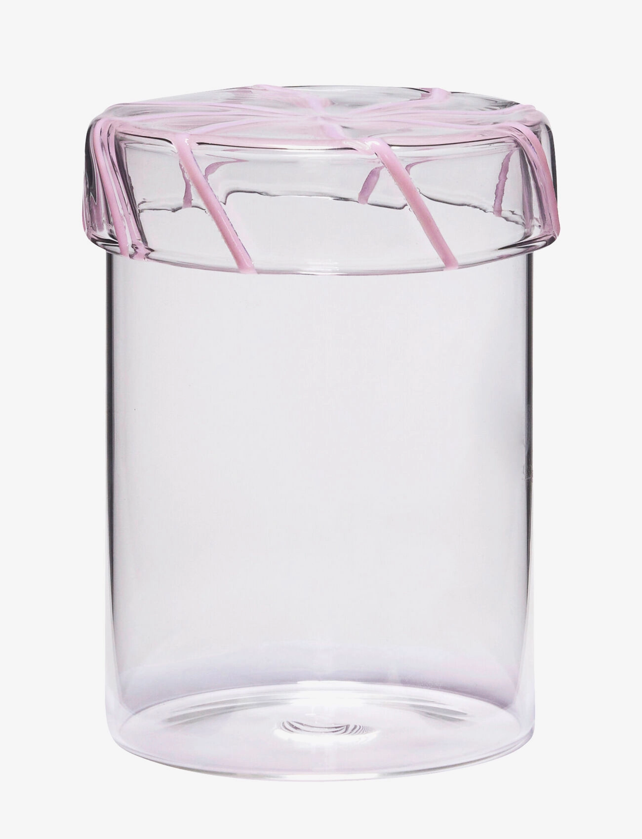 Hübsch Heir Opbevaringsglas, Køkkenkrukke, Pink, Str: Ø9XH14CM