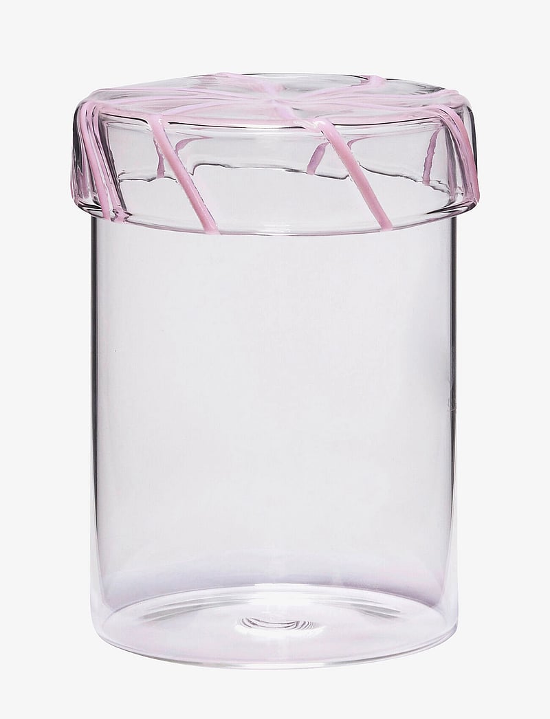 Hübsch - Heir Storage Jar - vorratsgläser - clear,pink - 1