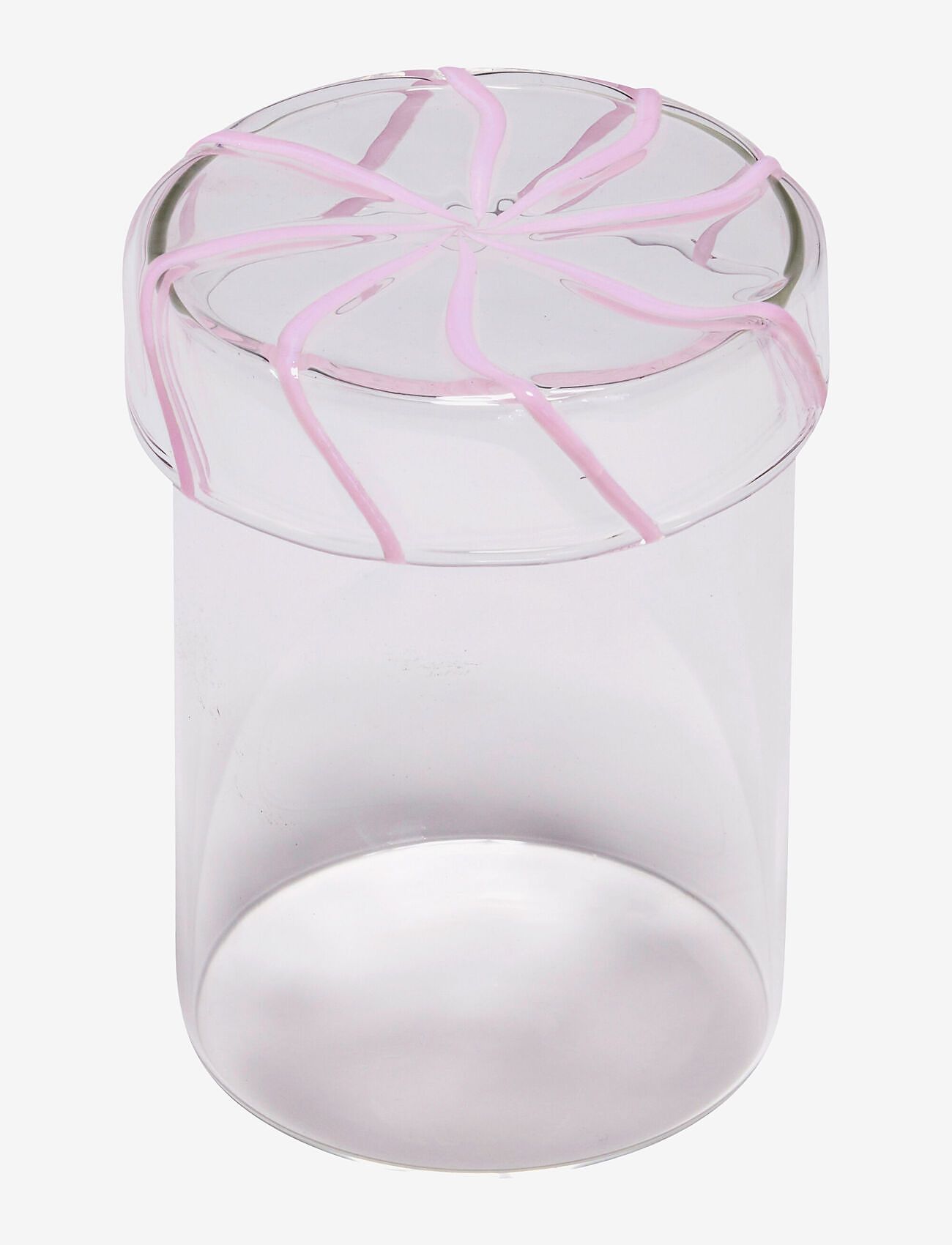 Hübsch - Heir Storage Jar - kitchen jars - clear,pink - 2