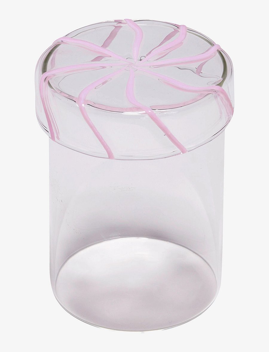 Hübsch - Heir Storage Jar - vorratsgläser - clear,pink - 2