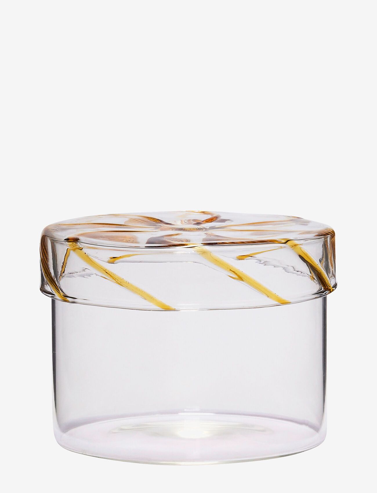 Hübsch - Heir Opbevaringsglas - køkkenkrukker - clear,yellow - 1