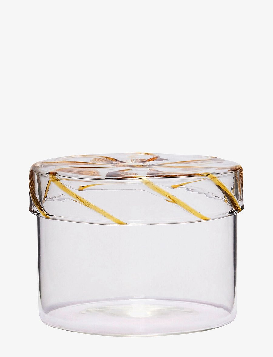 Hübsch - Heir Storage Jar - vorratsgläser - clear,yellow - 1