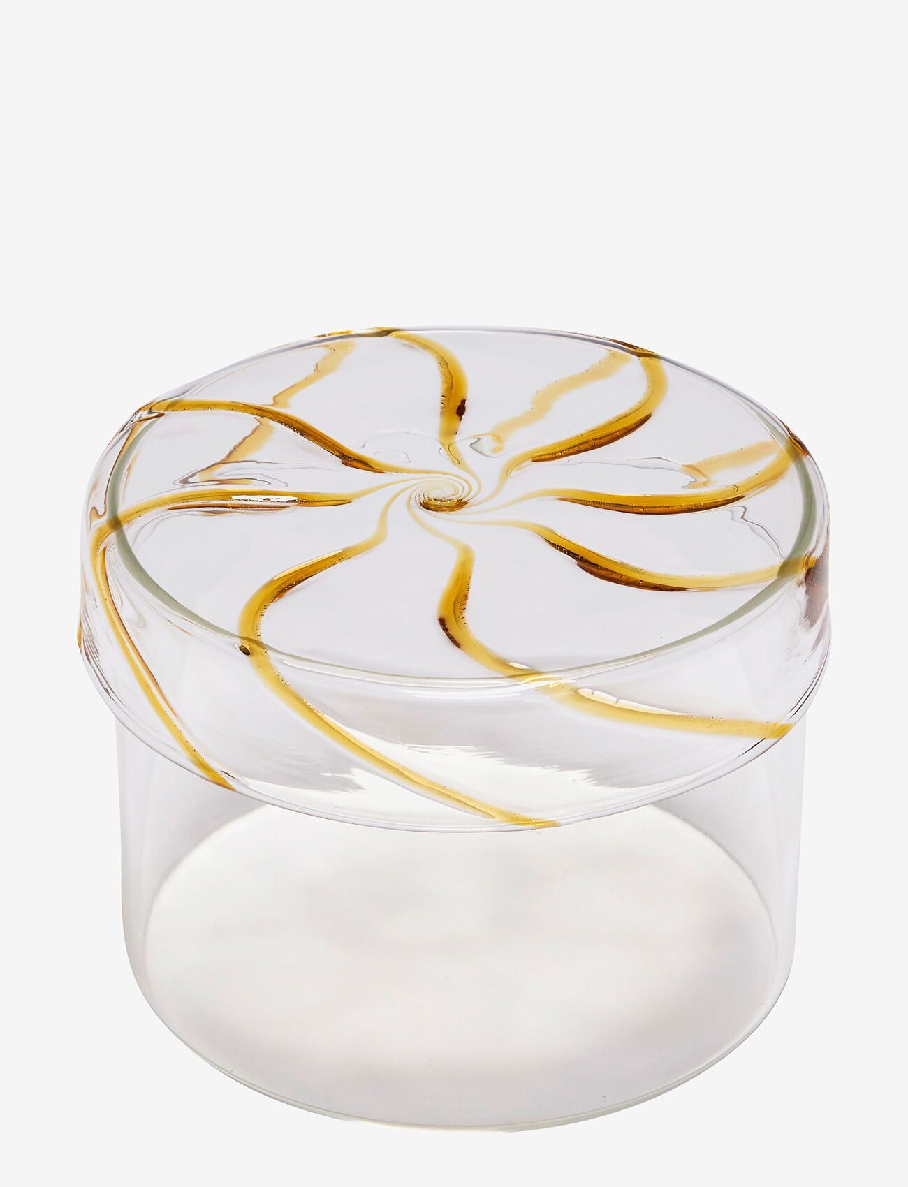 Hübsch - Heir Opbevaringsglas - køkkenkrukker - clear,yellow - 2